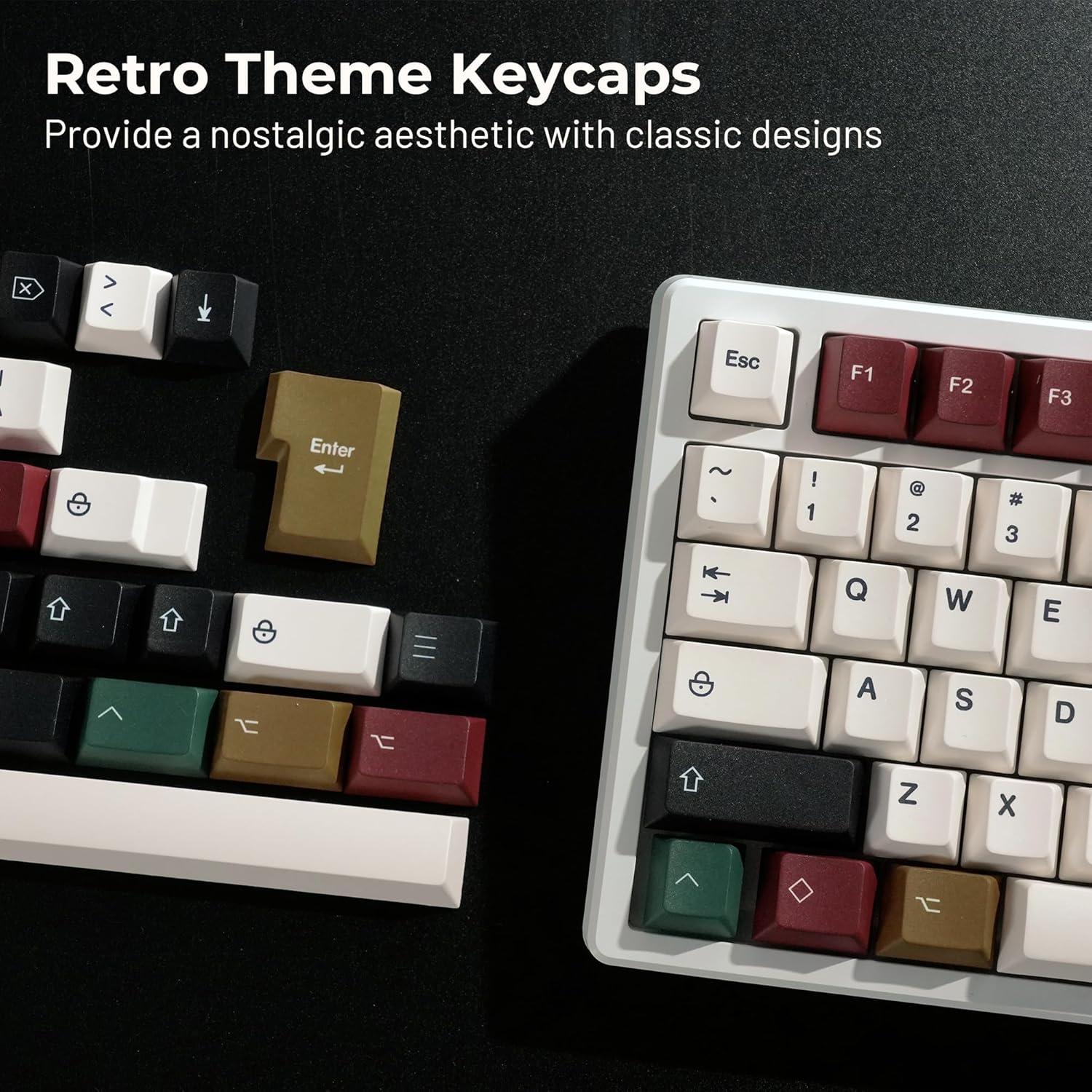 Teclas Retro XVX 134 Piezas Cherry para Teclados Mecánicos