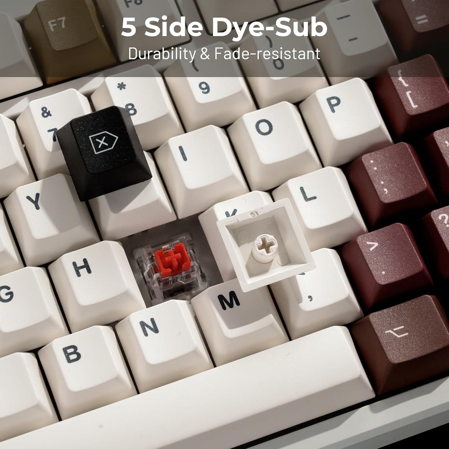 Teclas Retro XVX 134 Piezas Cherry para Teclados Mecánicos