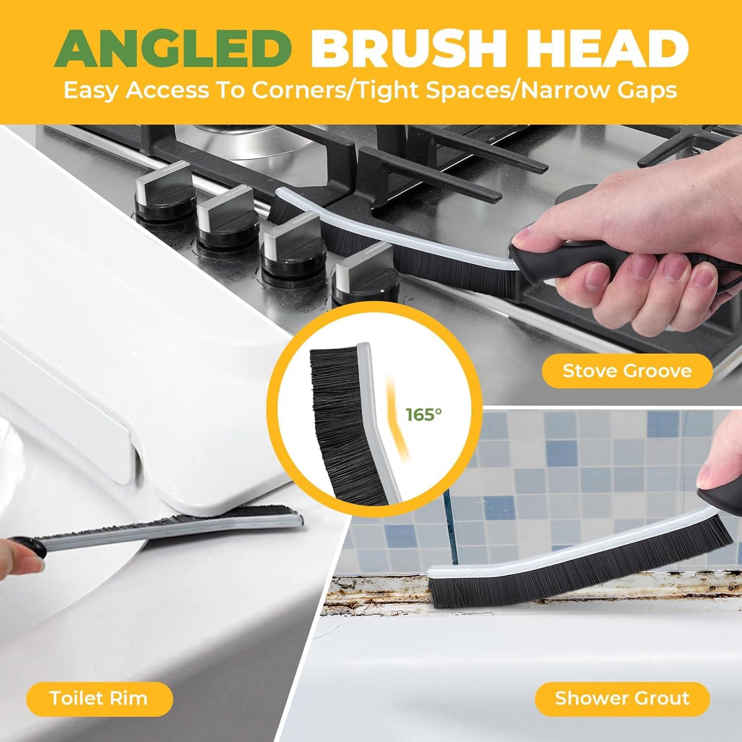 Cepillo de limpieza KMOSENIA 3 piezas cerdas duras negro