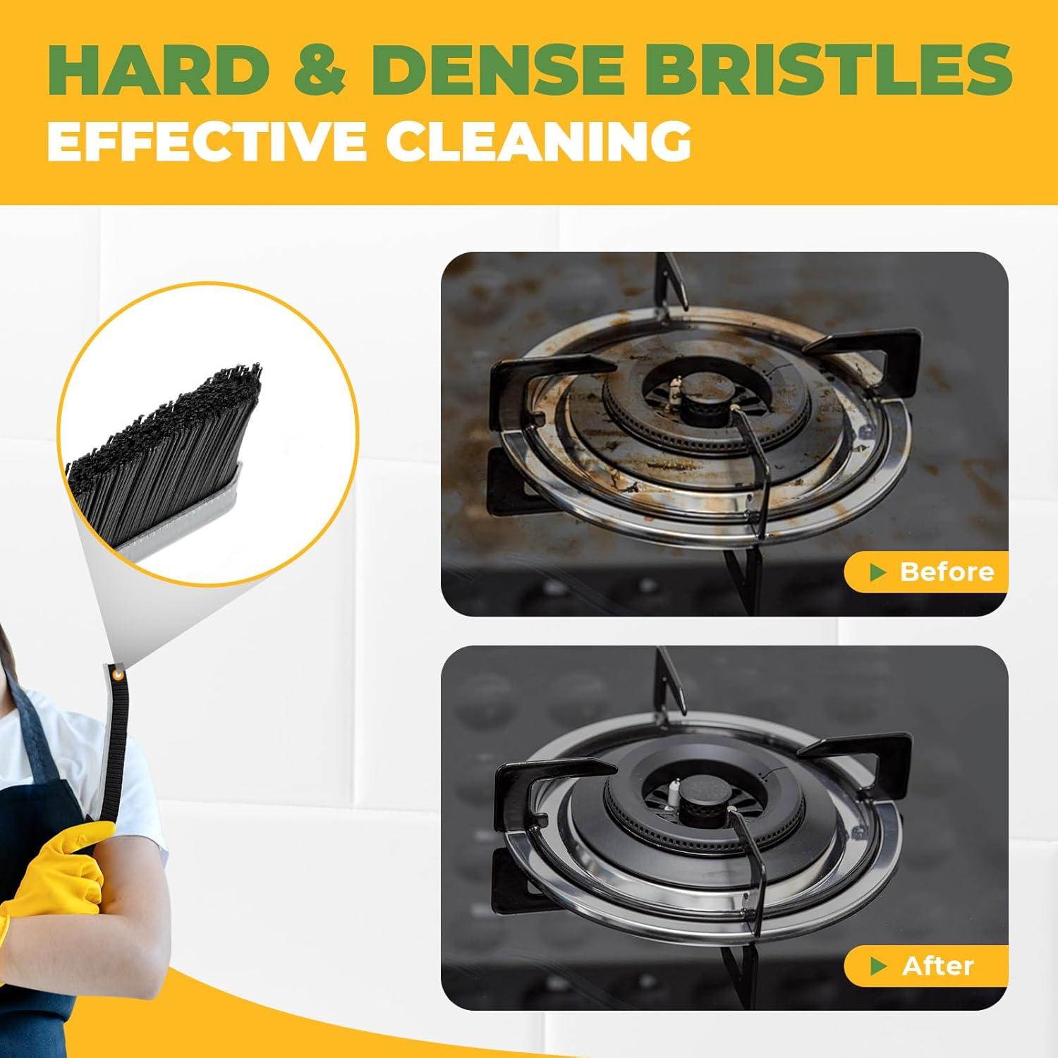 Cepillo de limpieza KMOSENIA 3 piezas cerdas duras negro