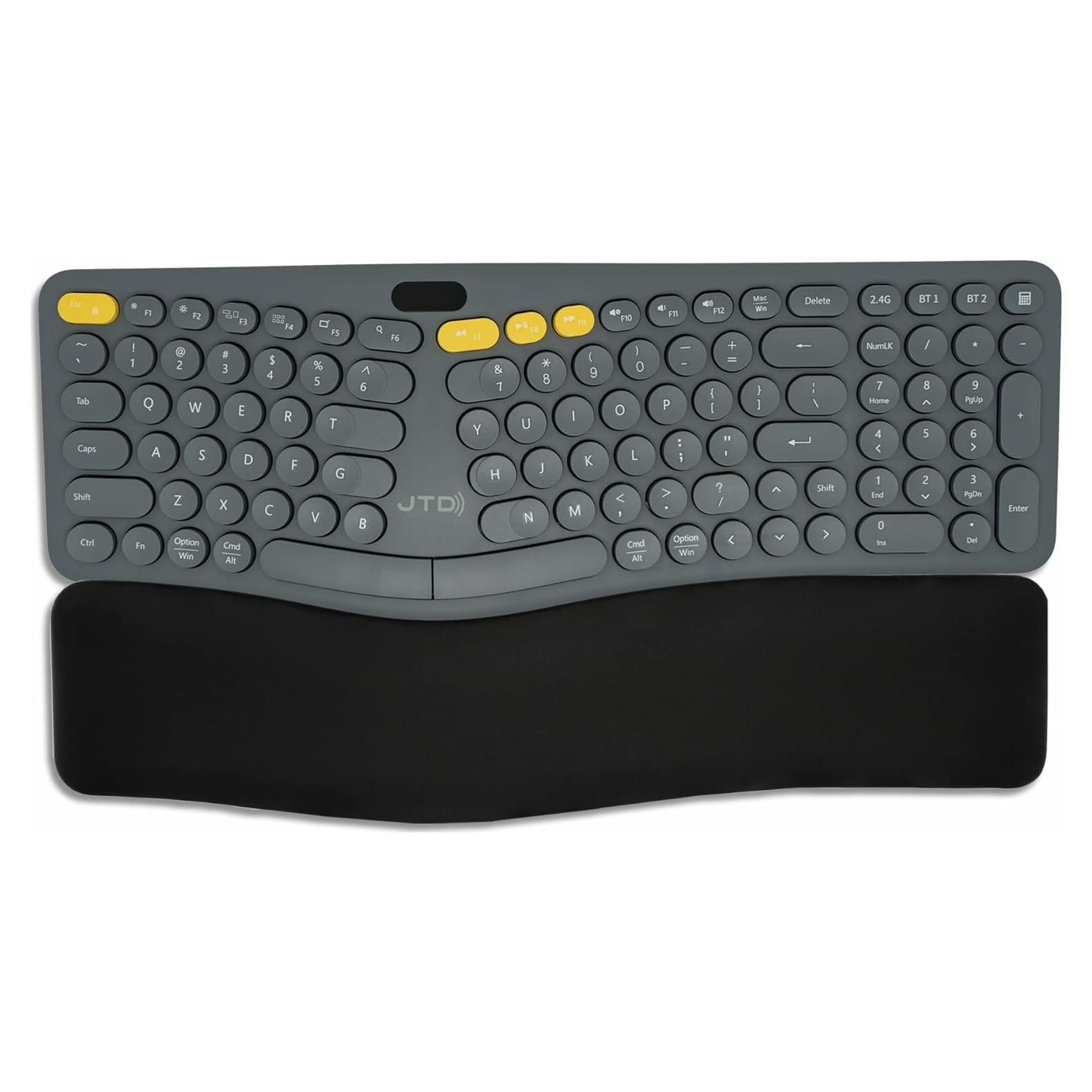 Teclado Ergonómico Inalámbrico J-Tech Digital EGKB02 con Pantalla
