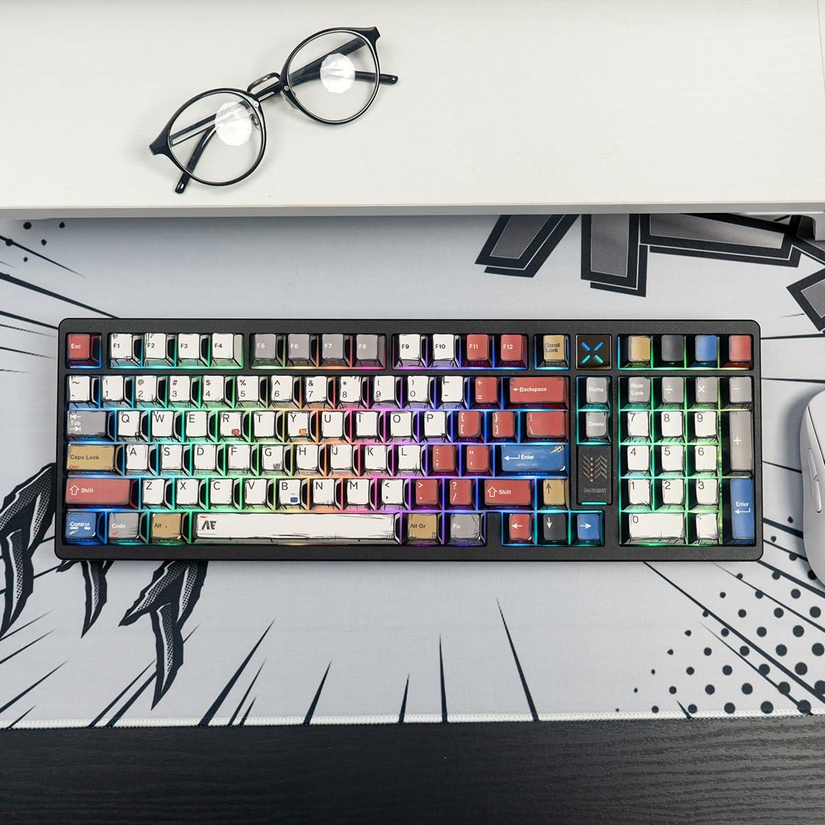 Conjunto de Teclas Mecánicas SUEHIODHY Manga Japonesa 128 PBT