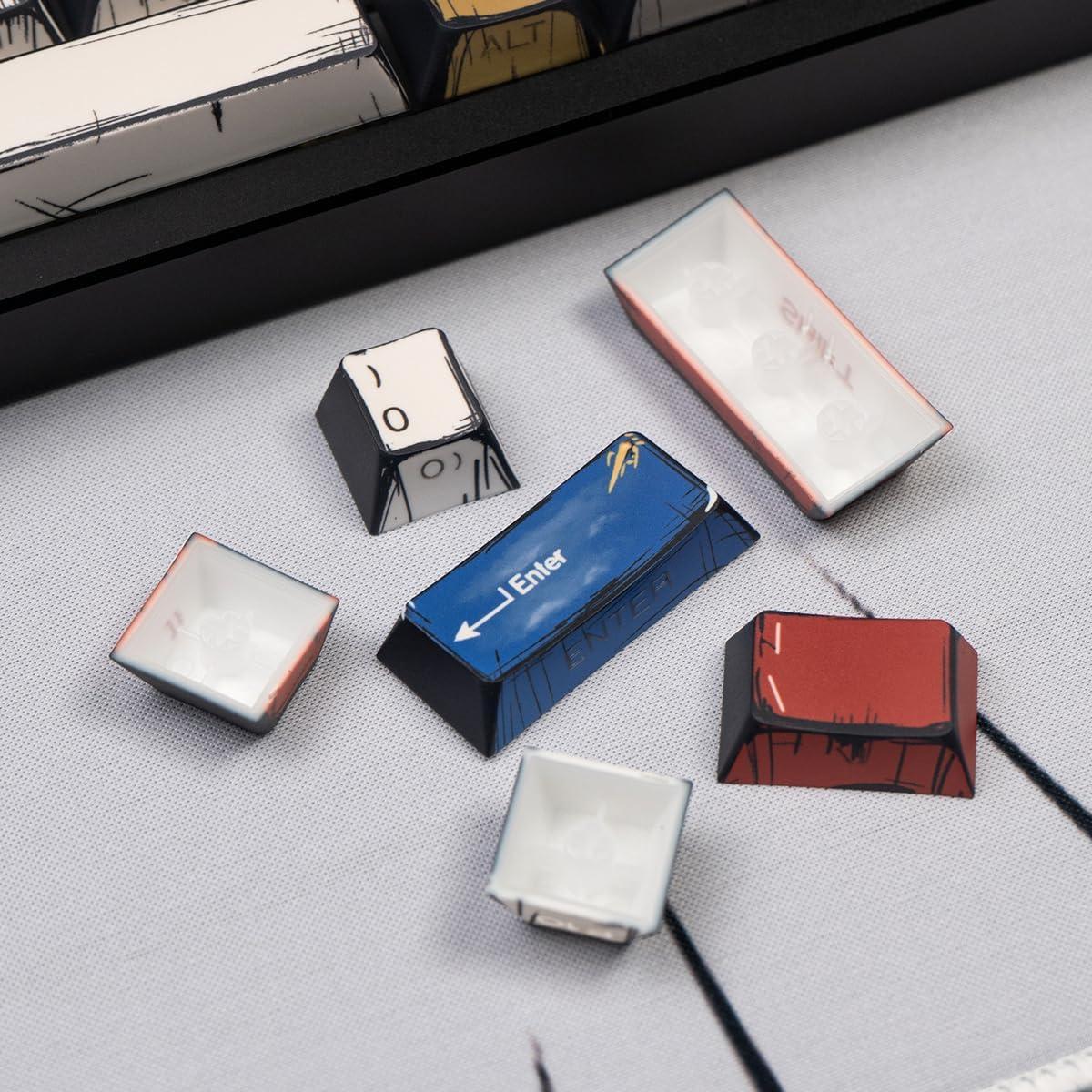 Conjunto de Teclas Mecánicas SUEHIODHY Manga Japonesa 128 PBT