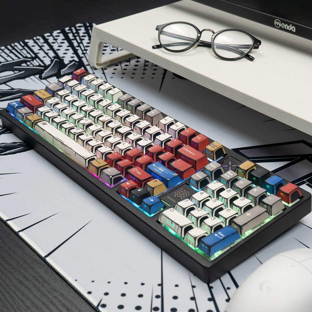 Conjunto de Teclas Mecánicas SUEHIODHY Manga Japonesa 128 PBT