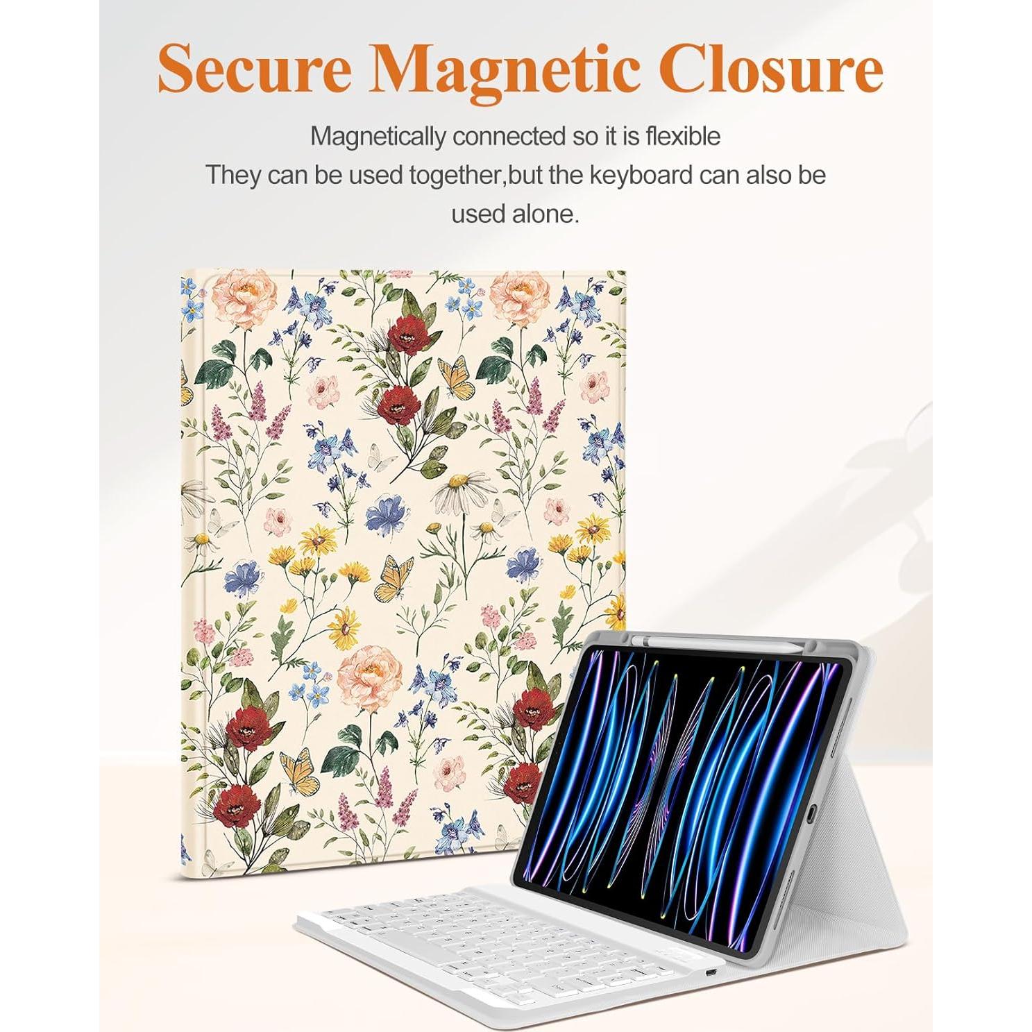 Funda para iPad Air 13" y Pro 12.9" Wazzasoft con Teclado