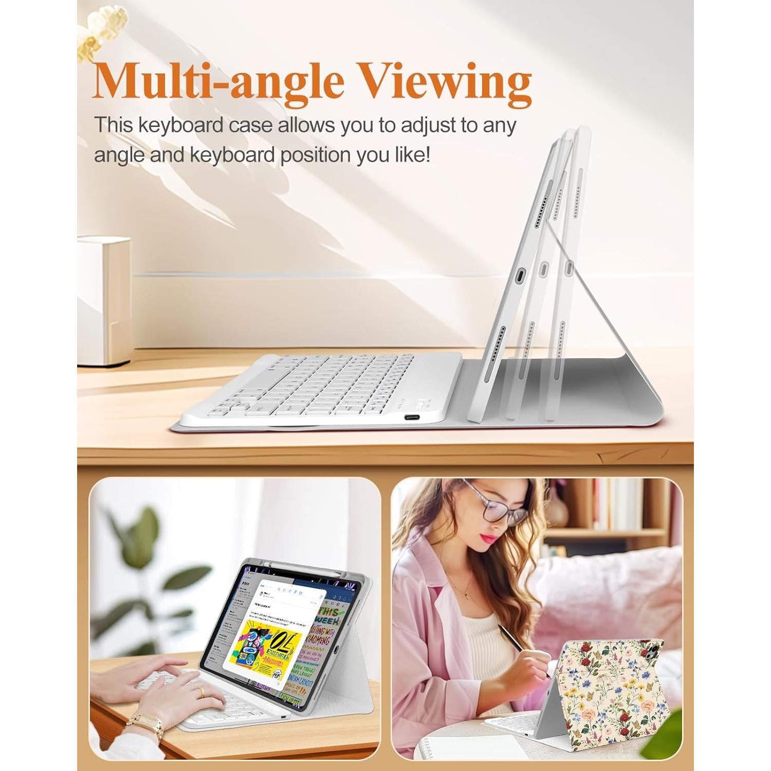 Funda para iPad Air 13" y Pro 12.9" Wazzasoft con Teclado