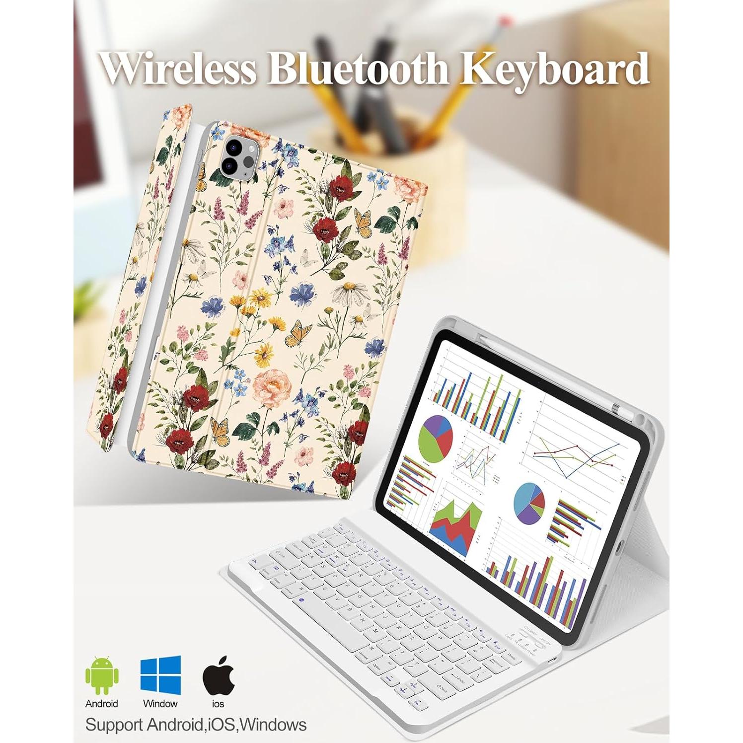 Funda para iPad Air 13" y Pro 12.9" Wazzasoft con Teclado