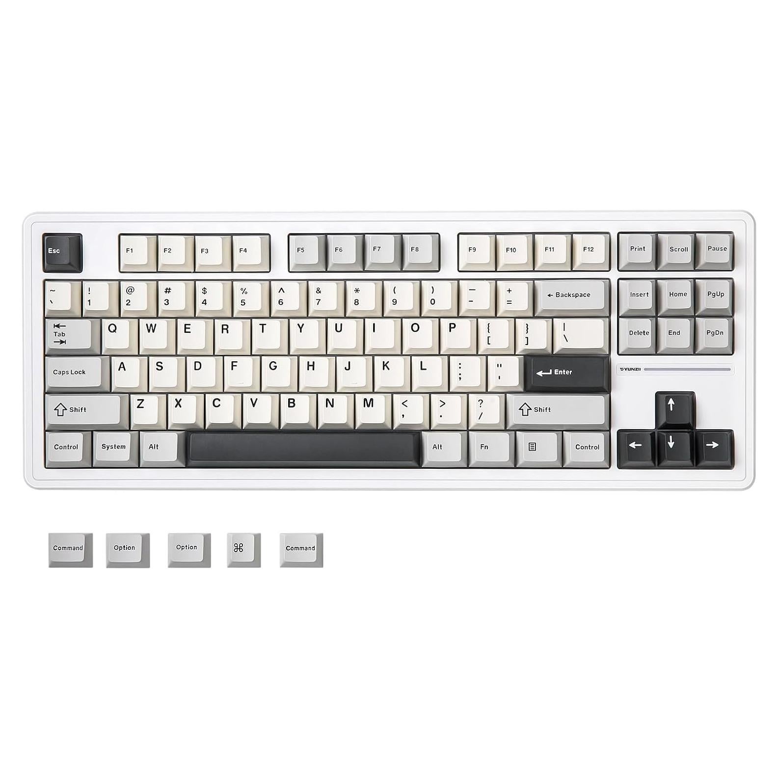 Teclado Mecánico YUNZII YZ87 TKL Inalámbrico RGB Blanco