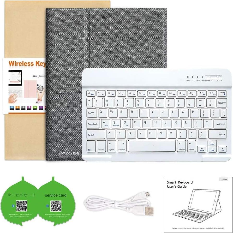 Funda con Teclado Bluetooth aMZCaSE para iPad Pro 9.7" Gris