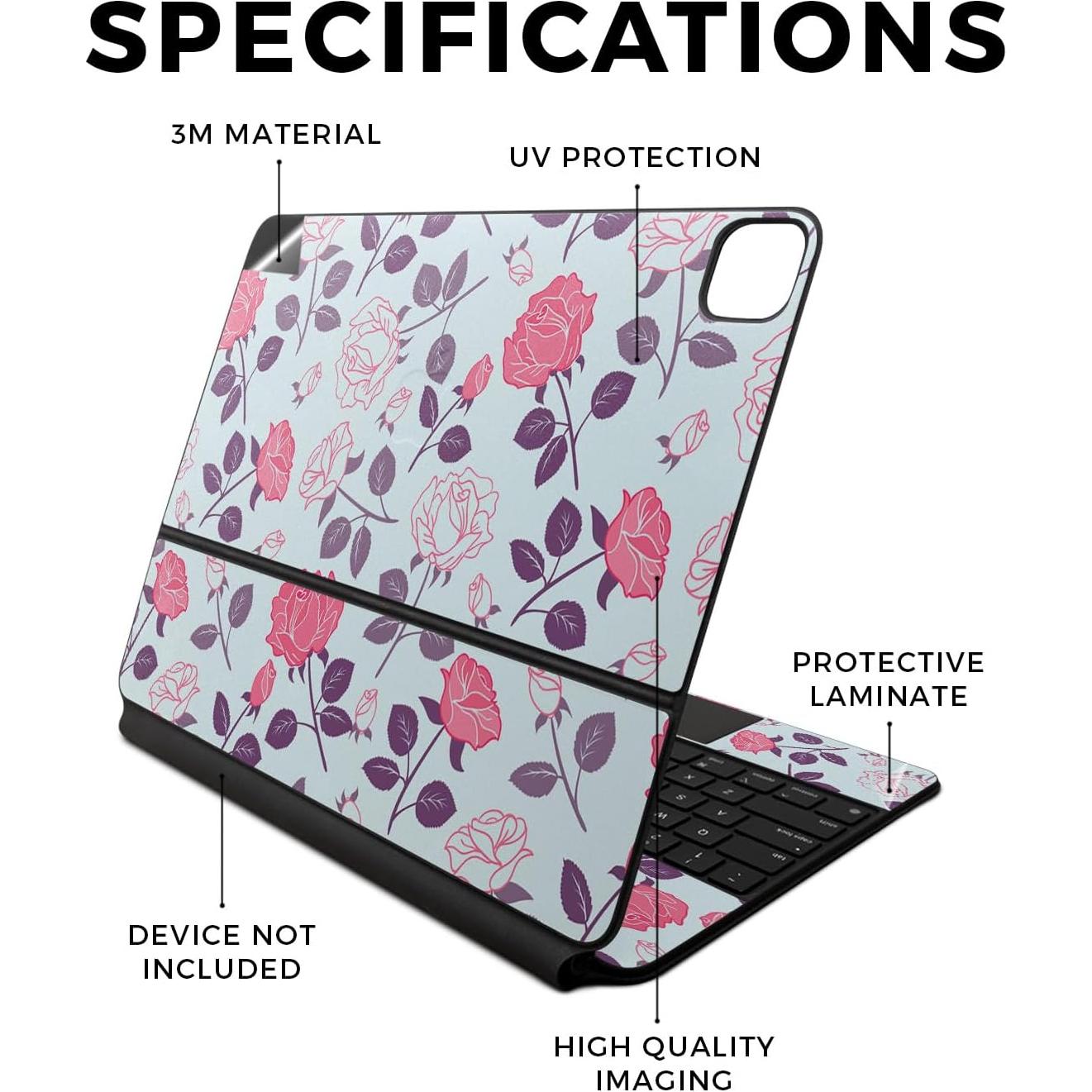 Funda Vinilo Floral Vintage para Apple Magic Keyboard 13" M2