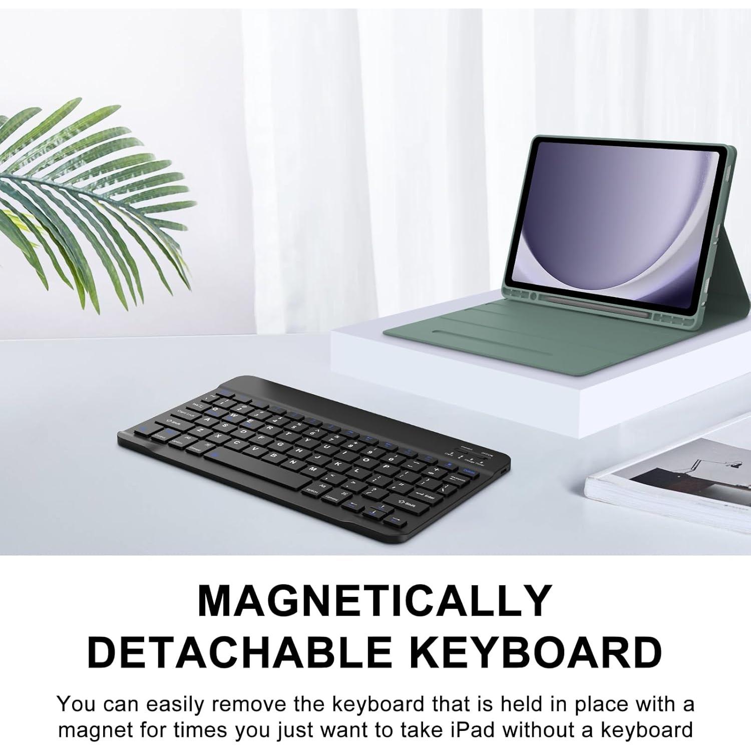 Funda de Teclado Samsung Galaxy Tab A9+ 11" Verde Oscuro