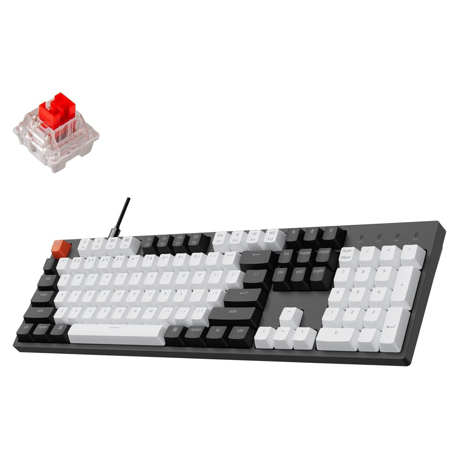 Teclado Mecánico Gaming Keychron C2 USB-C 104 Teclas LED Blanca