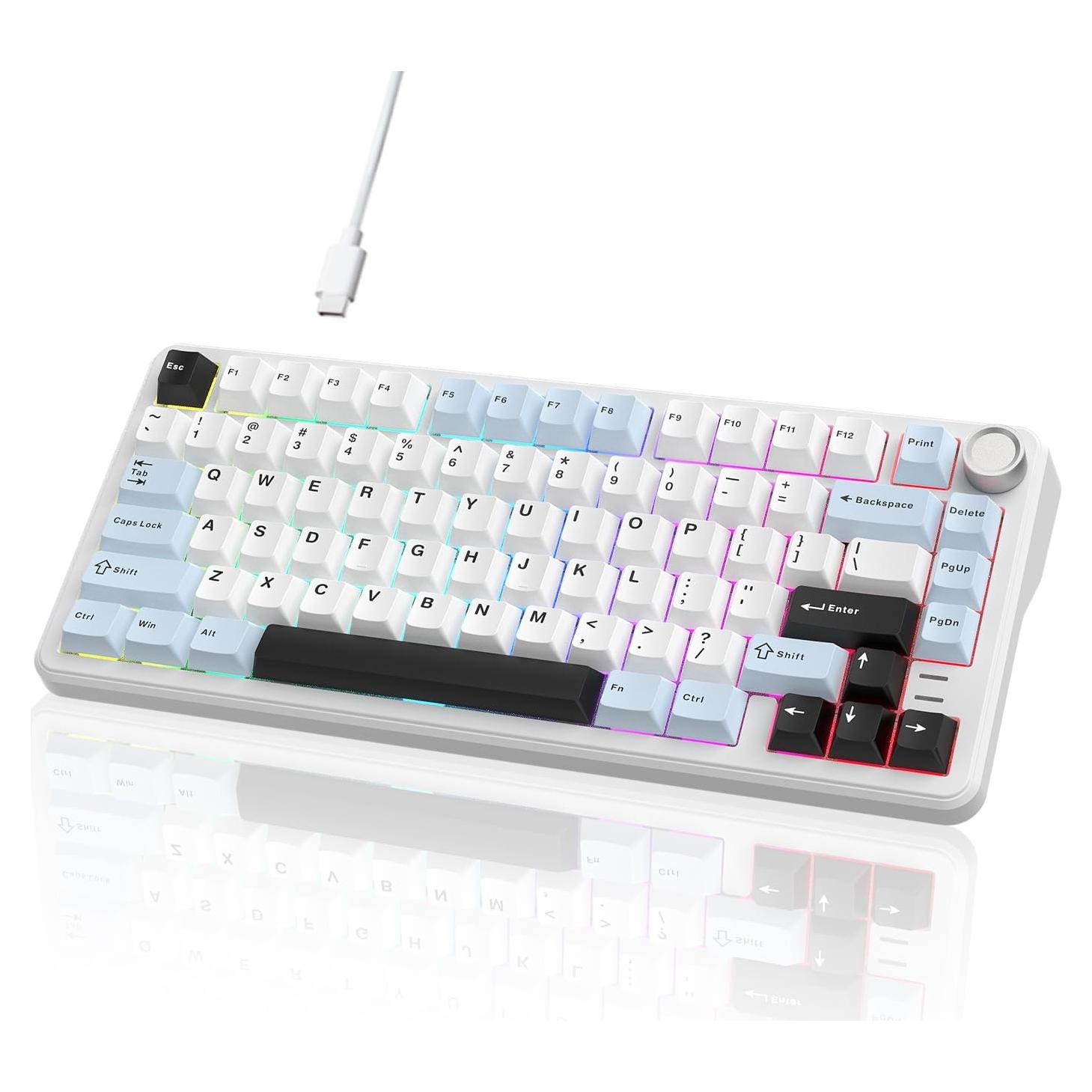 Teclado Mecánico 75% HELLO GANSS Hot Swappable RGB 81 Teclas