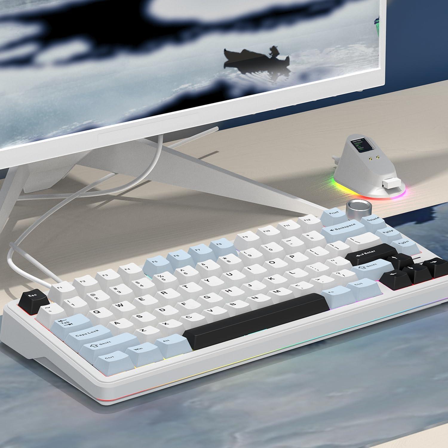 Teclado Mecánico 75% HELLO GANSS Hot Swappable RGB 81 Teclas