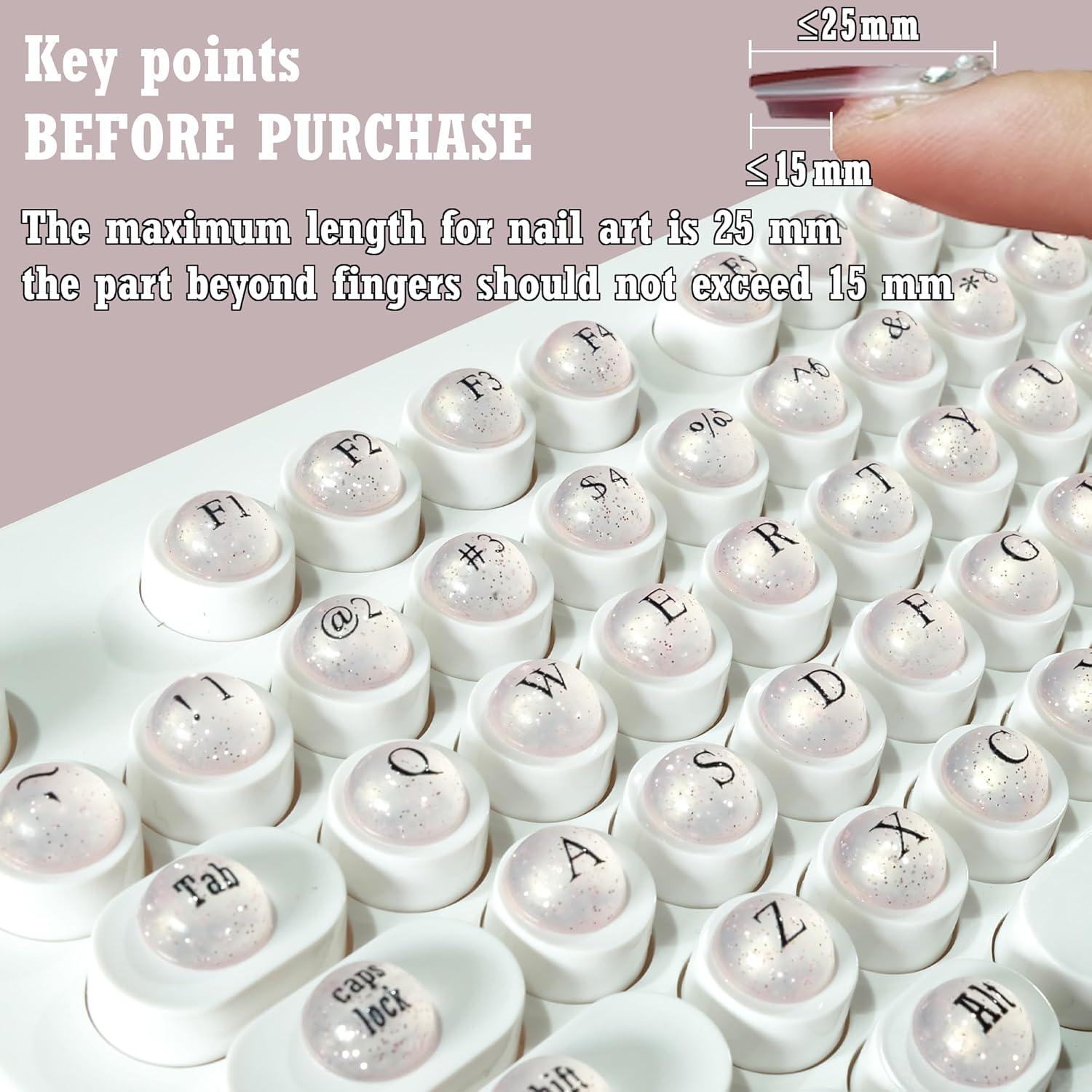 128 Piezas Teclas de Silicona Autoadhesivas Zooplan Rosa