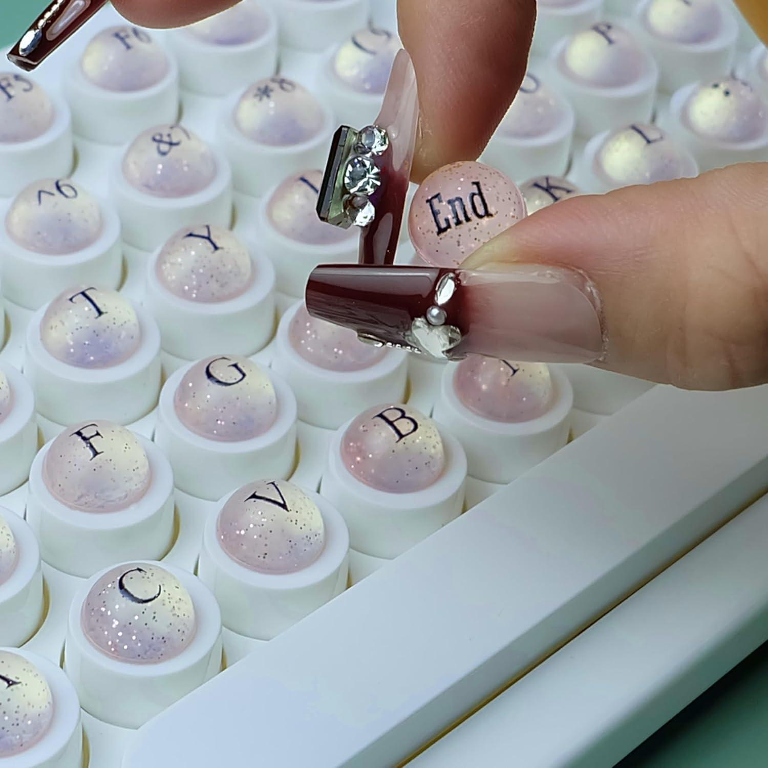 128 Piezas Teclas de Silicona Autoadhesivas Zooplan Rosa