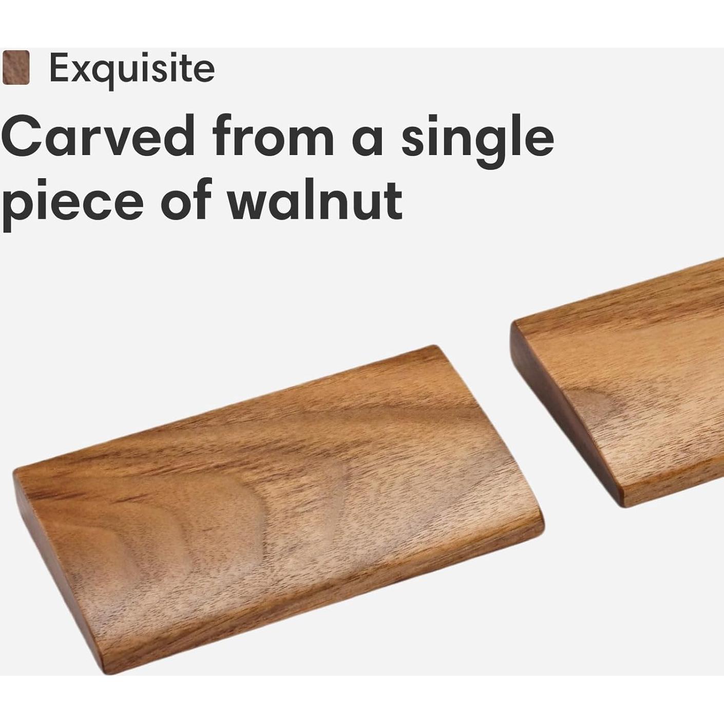 Reposapalmas Ergonómico de Madera de Nogal NFLPR001 - Antideslizante