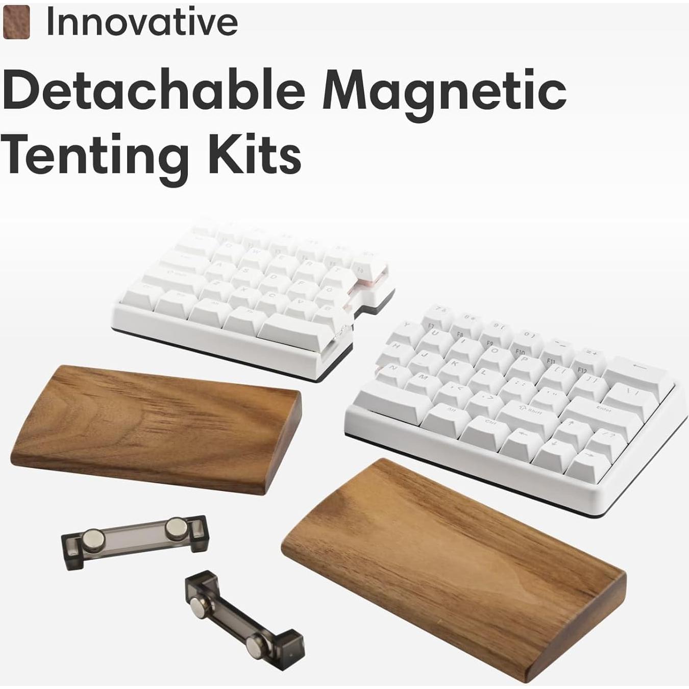 Reposapalmas Ergonómico de Madera de Nogal NFLPR001 - Antideslizante