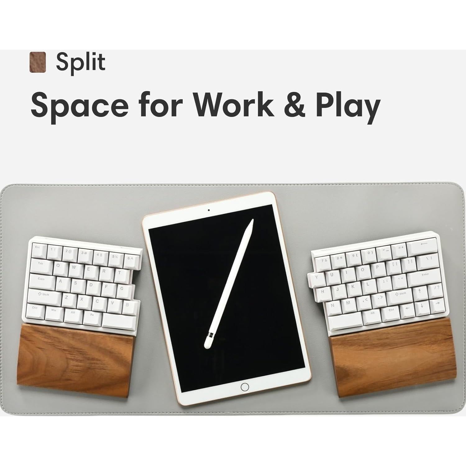 Reposapalmas Ergonómico de Madera de Nogal NFLPR001 - Antideslizante