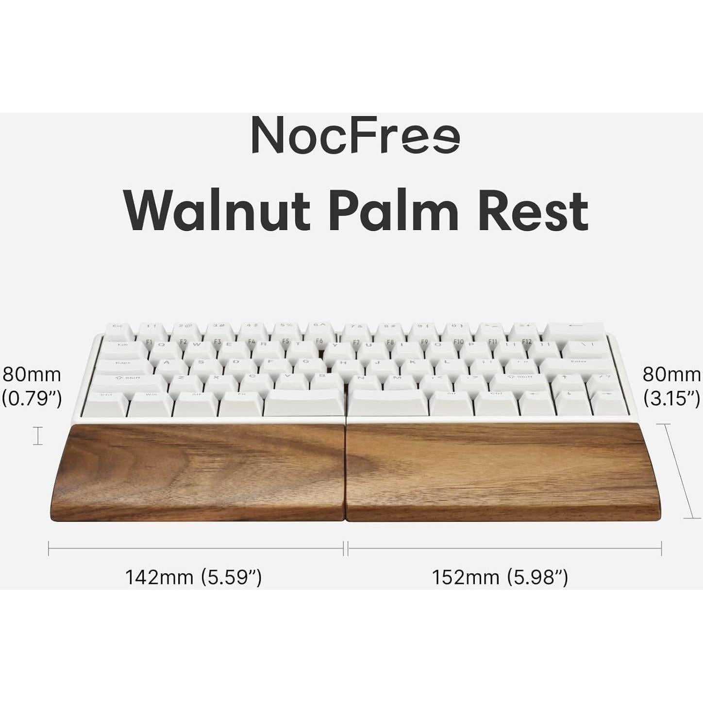 Reposapalmas Ergonómico de Madera de Nogal NFLPR001 - Antideslizante