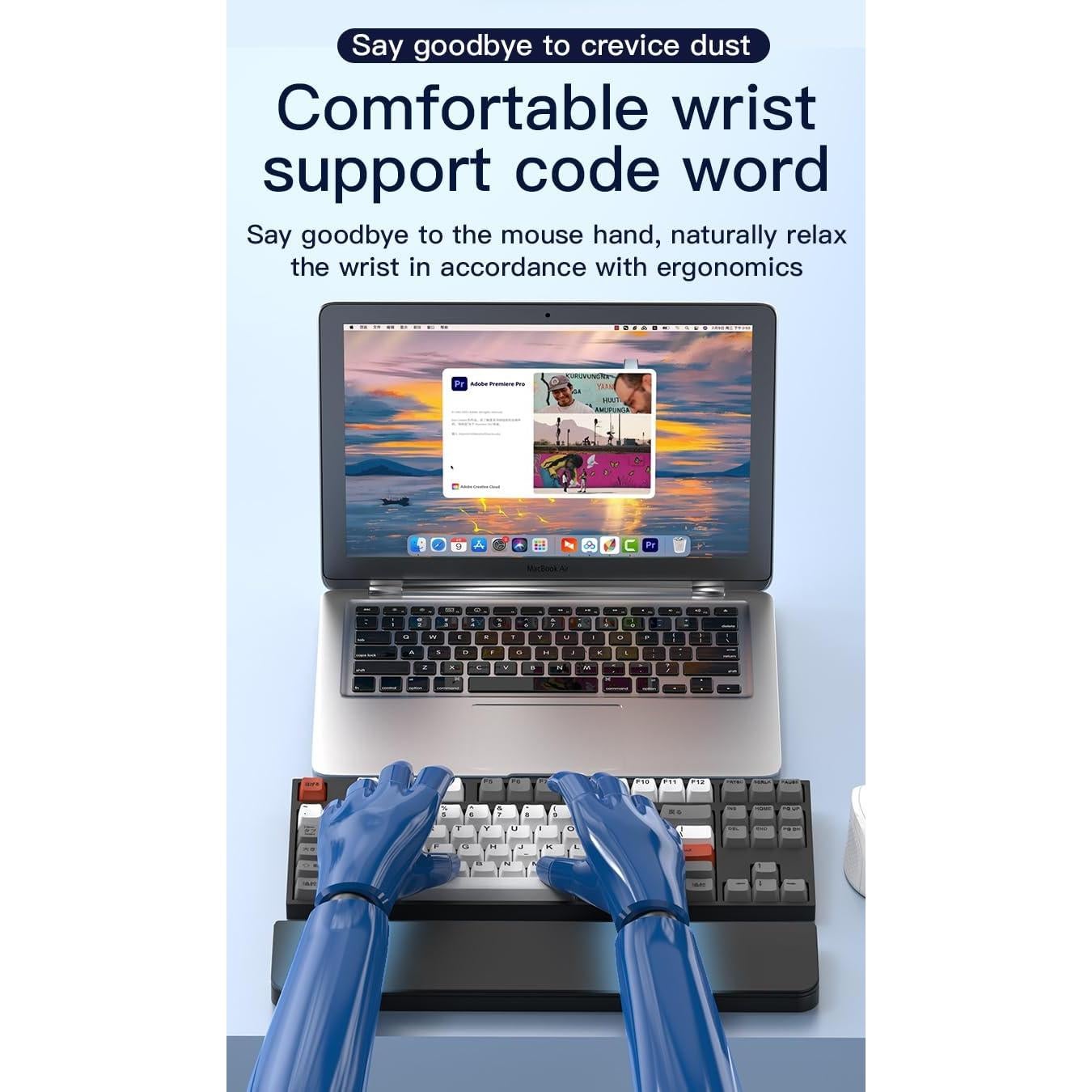 Reposamuñecas Ergonómico Ryaacphi Q22 con Kit de Limpieza 22 en 1