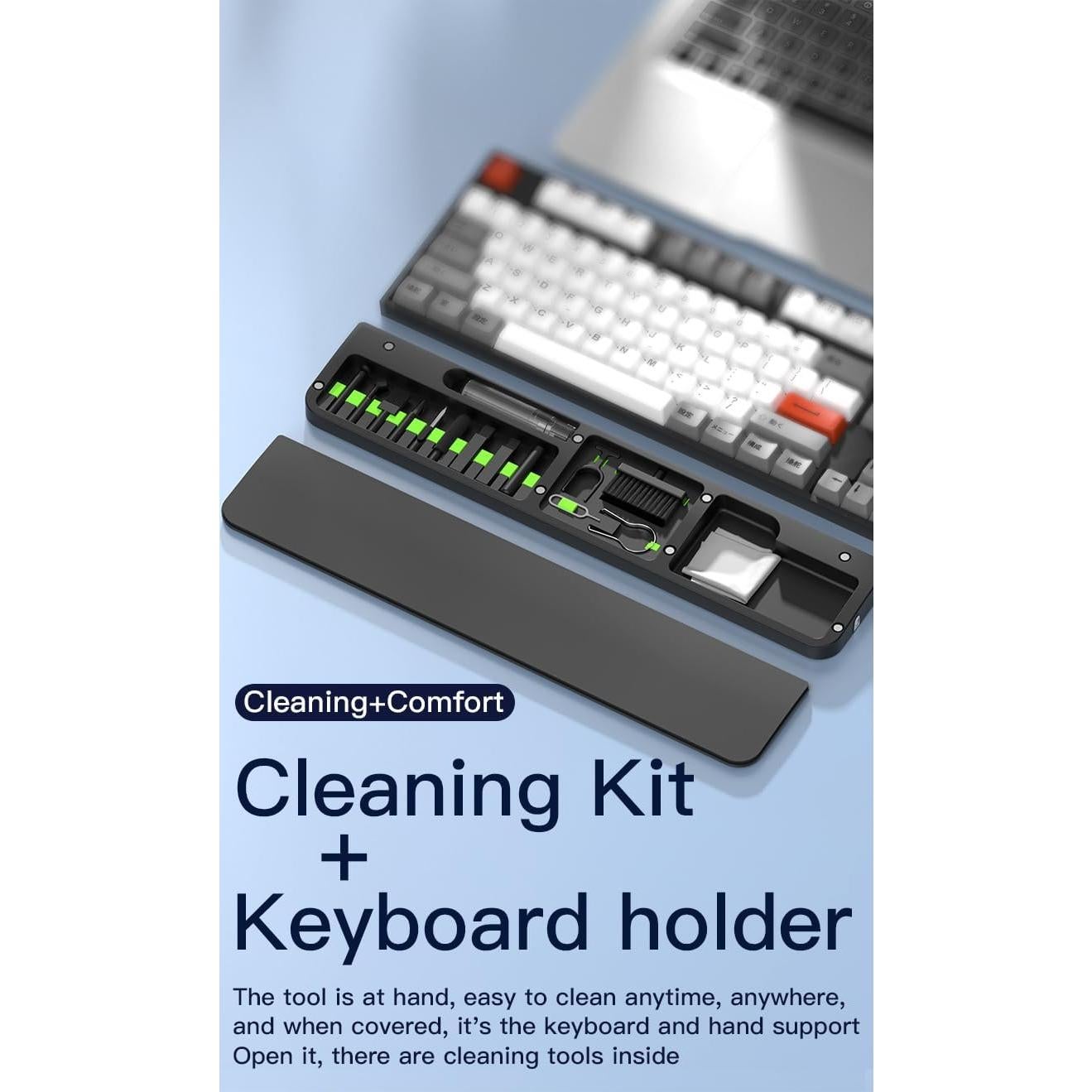 Reposamuñecas Ergonómico Ryaacphi Q22 con Kit de Limpieza 22 en 1