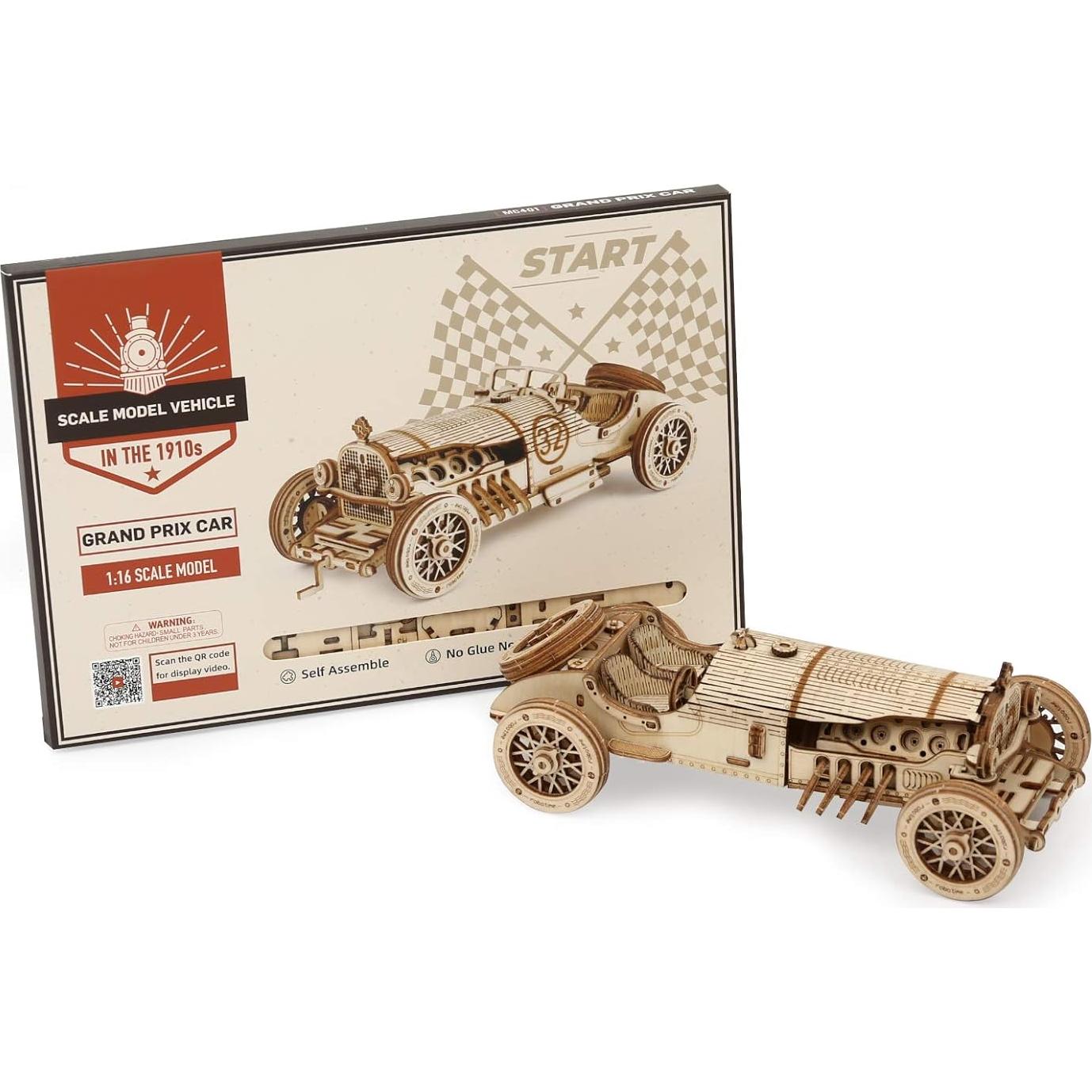 Kit de Modelo de Coche Gran Premio ROBOTIME 1:16 Madera 3D
