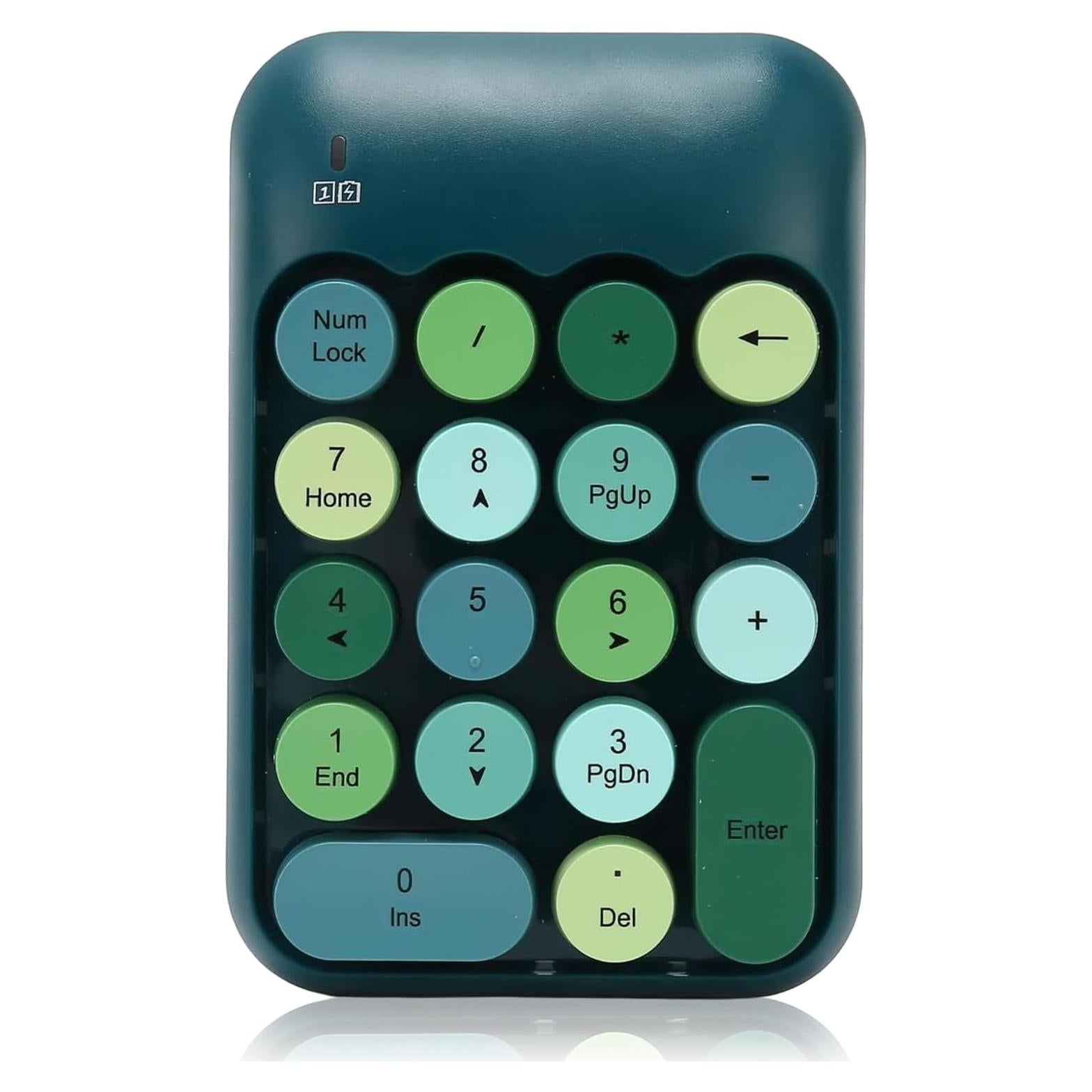 Teclado Numérico Inalámbrico Estink Verde Oscuro 18 Teclas
