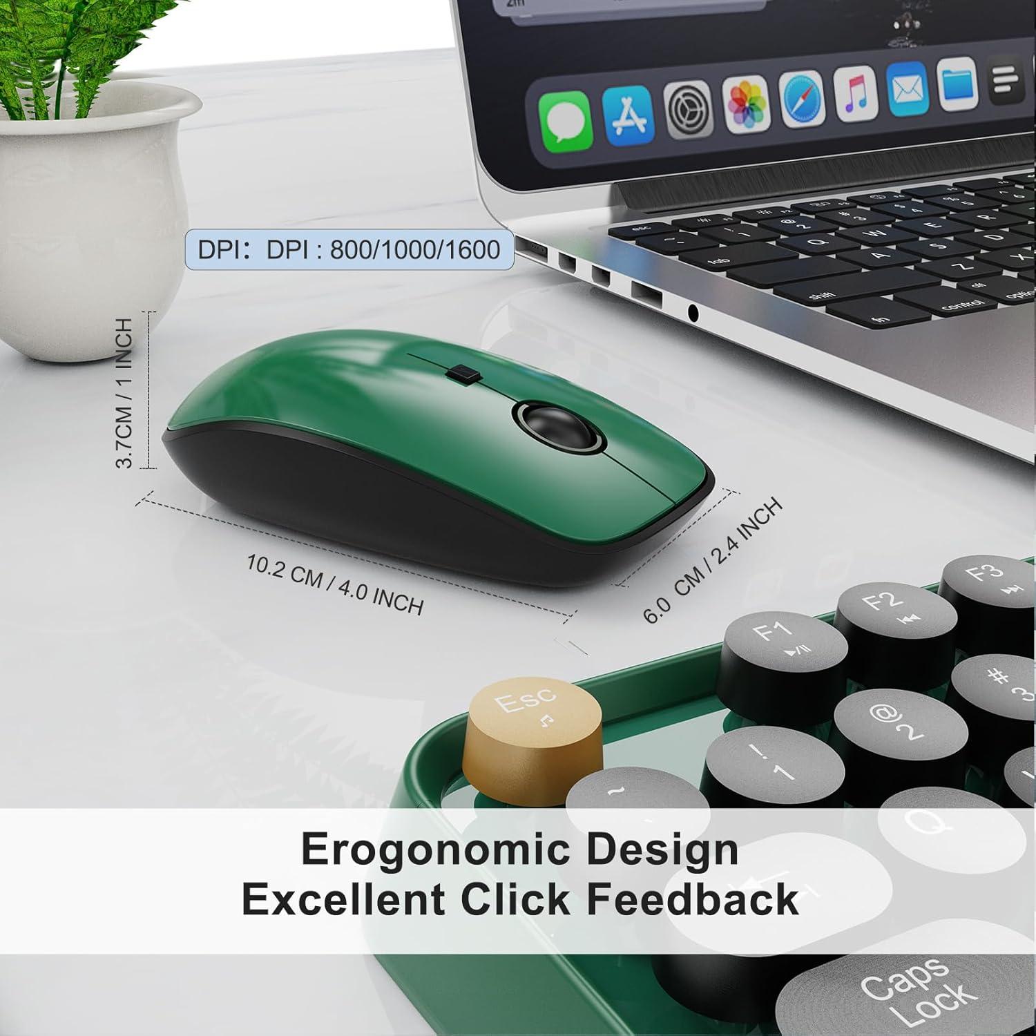 Combo Teclado y Ratón Inalámbrico FOPETT 104 Teclas Coloridas