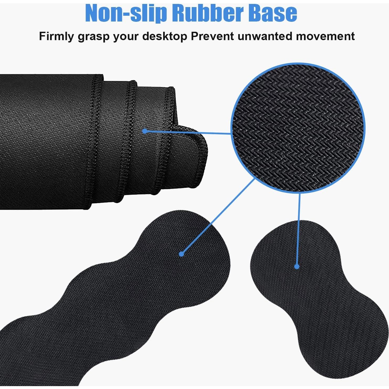 Reposamuñecas ergonómico TBXOSTN con alfombrilla XXL 80x30cm