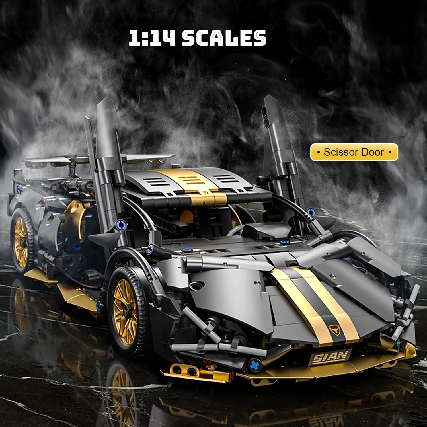 Bloques de Construcción Chodia Supercarro 1:14 Negro