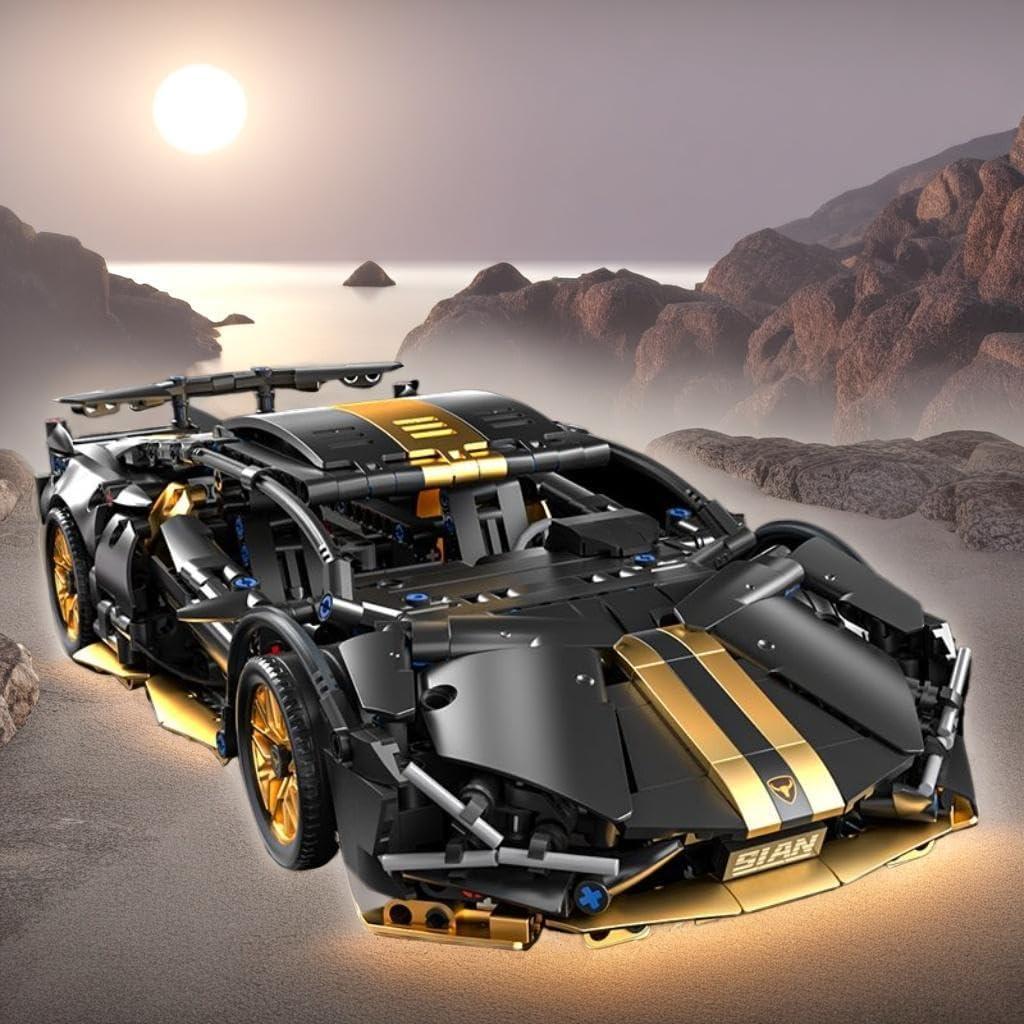 Bloques de Construcción Chodia Supercarro 1:14 Negro