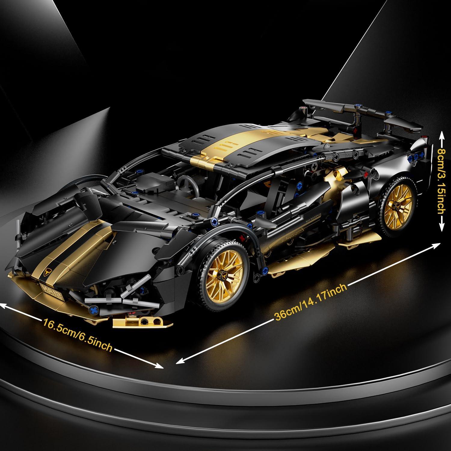 Bloques de Construcción Chodia Supercarro 1:14 Negro