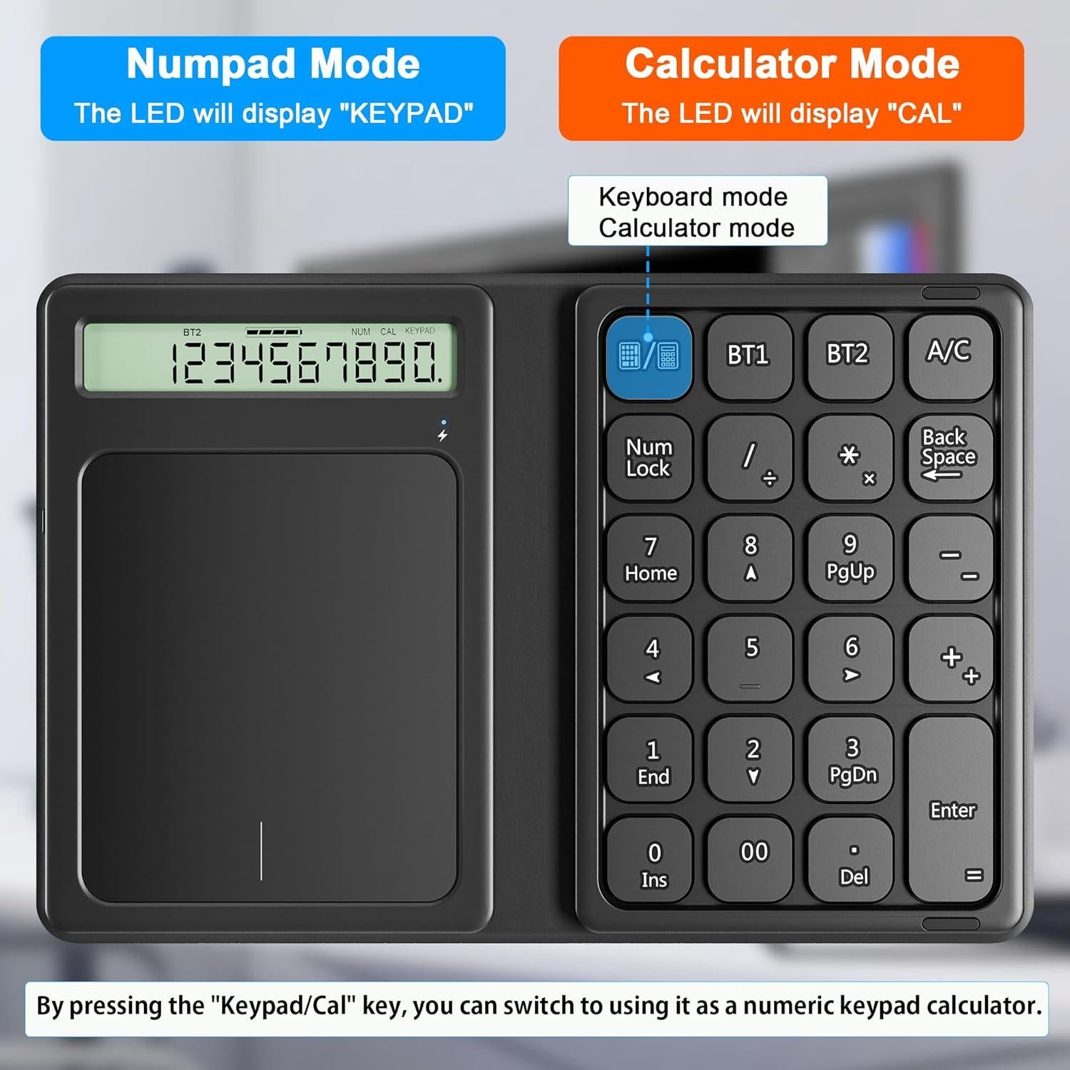 Teclado Numérico Inalámbrico Bluetooth Tioleje 23 Teclas Slim