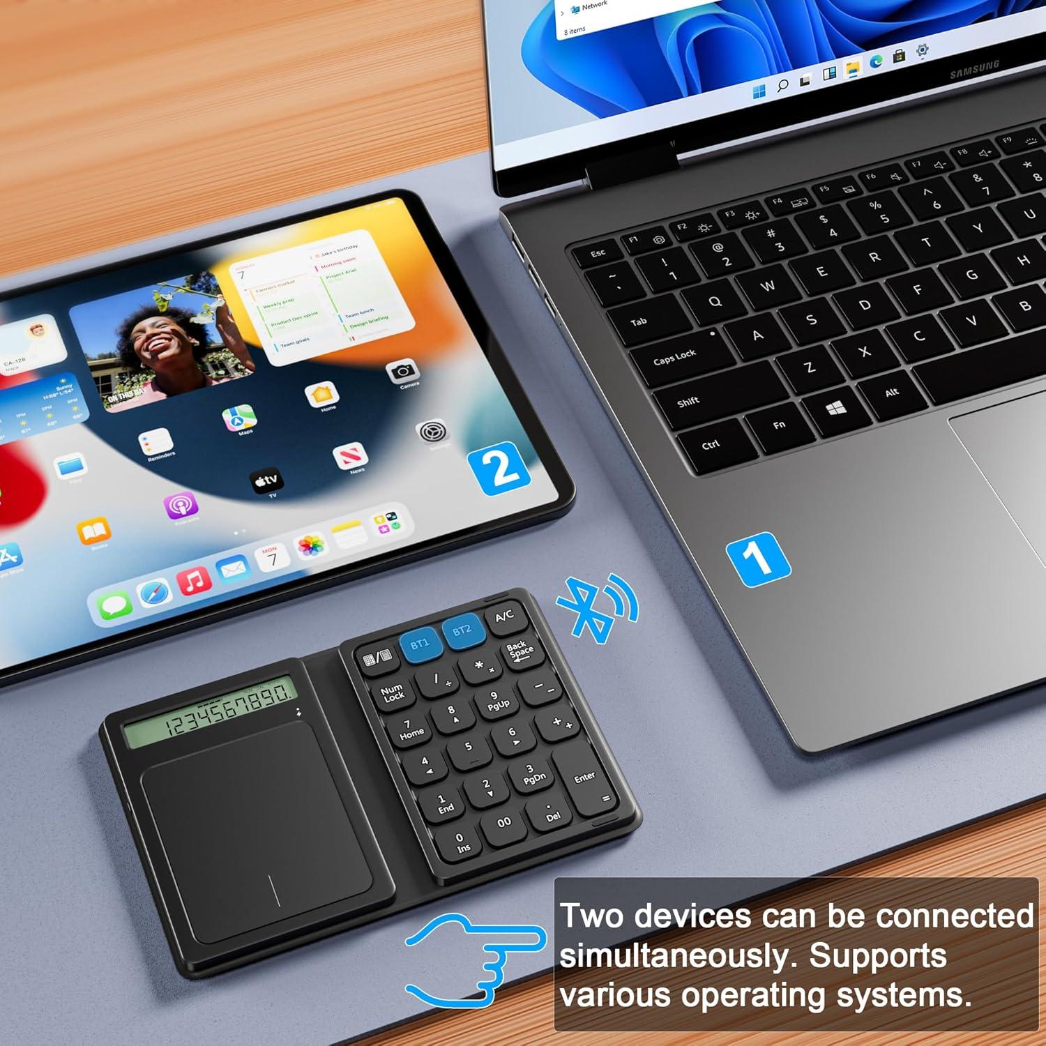 Teclado Numérico Inalámbrico Bluetooth Tioleje 23 Teclas Slim