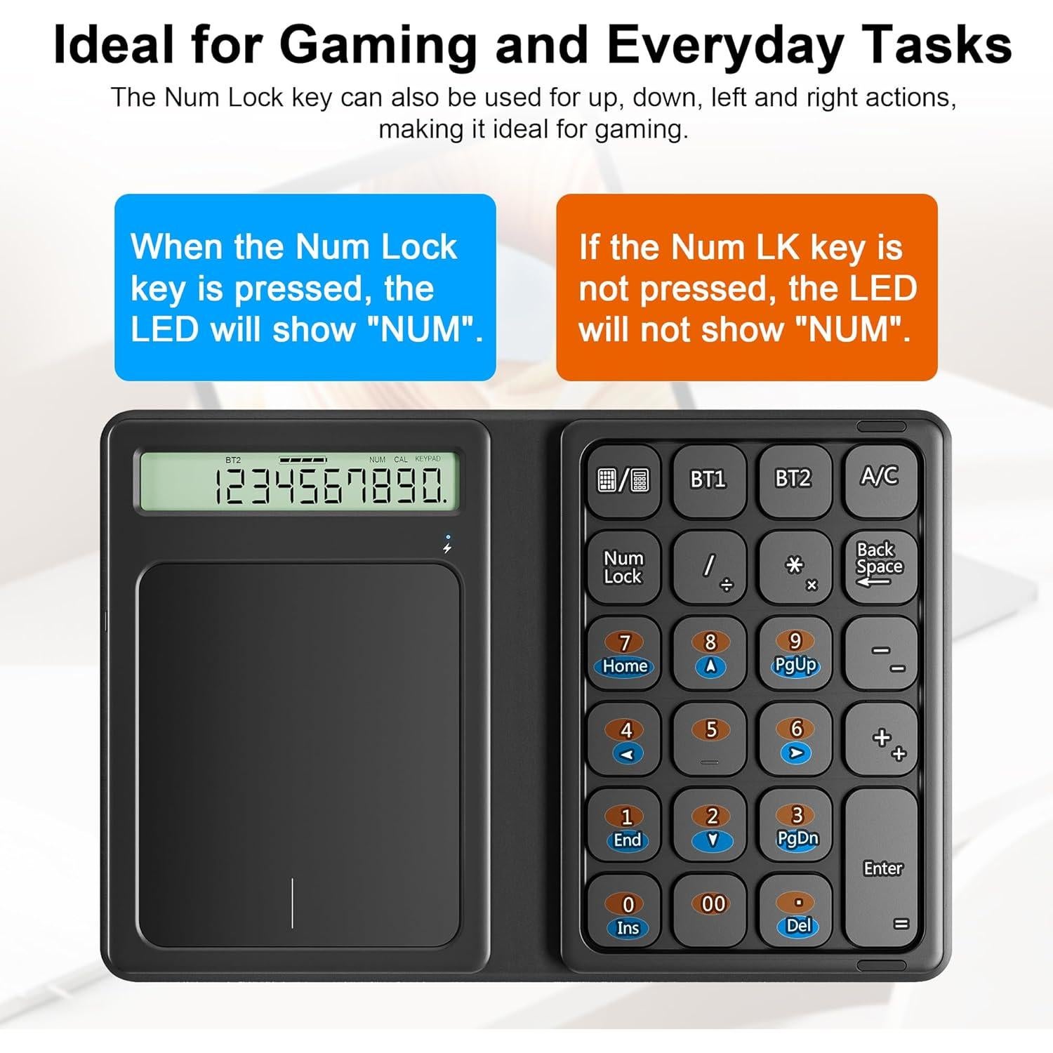 Teclado Numérico Inalámbrico Bluetooth Tioleje 23 Teclas Slim