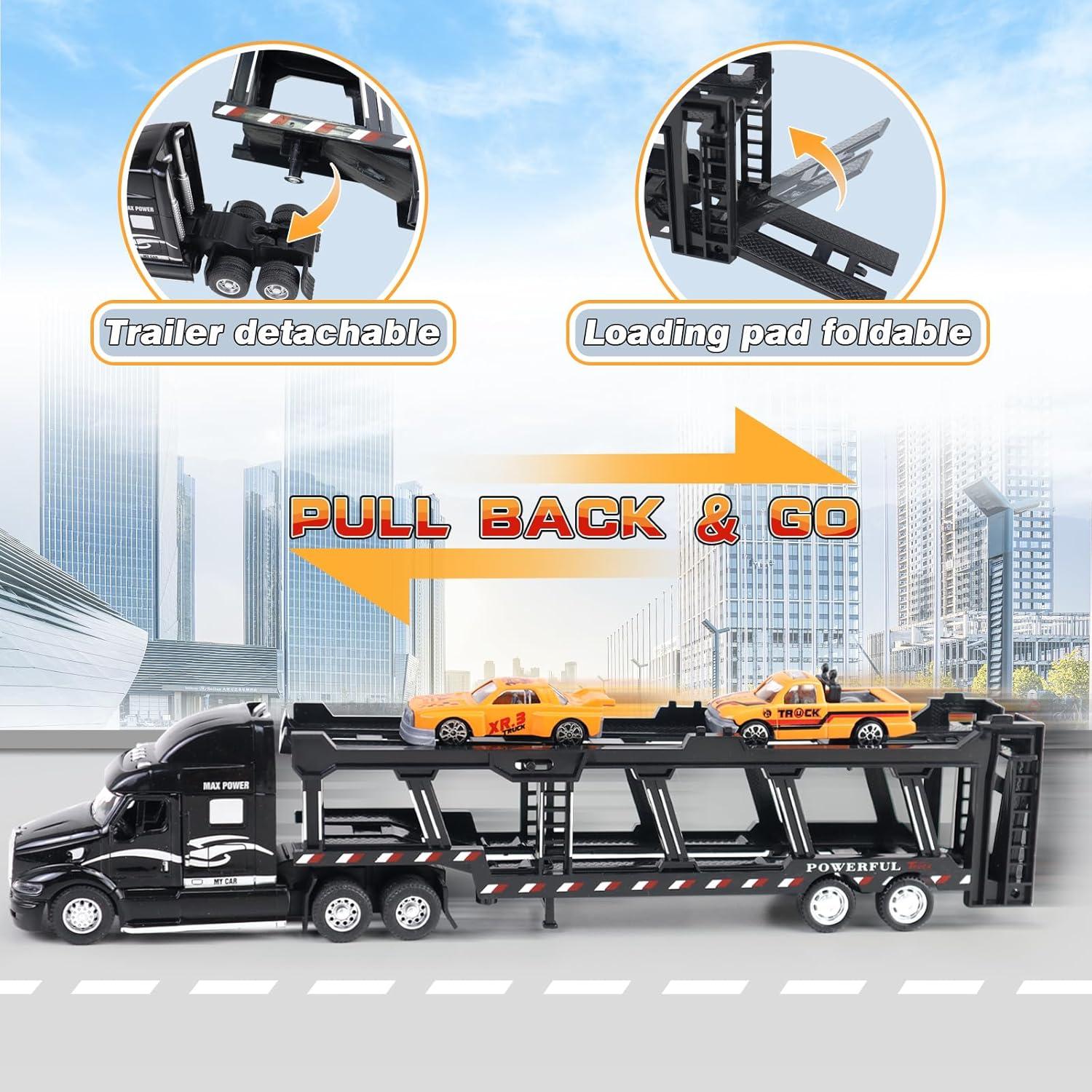 Camión Transportador CORPER TOYS 3 en 1 con Luces y Sonidos