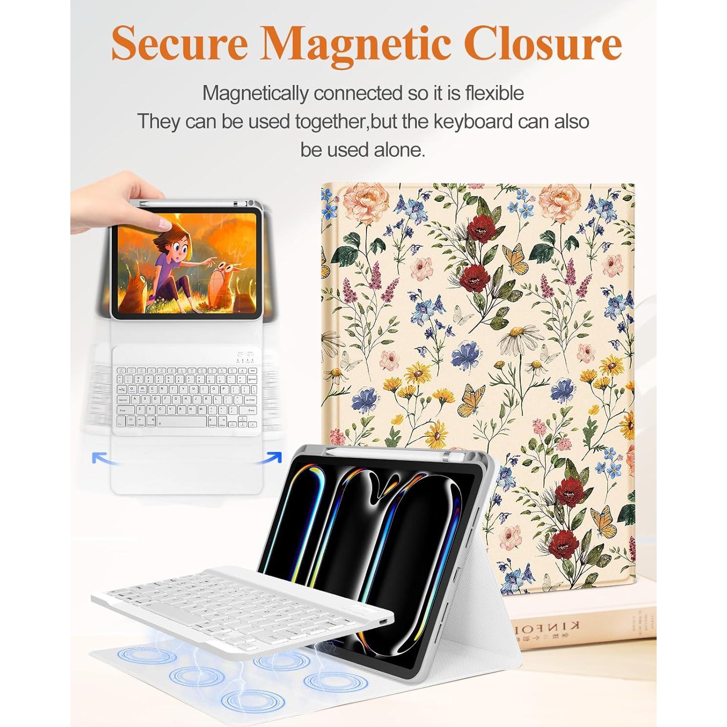 Funda para iPad Pro 11" 2024 Wazzasoft con teclado y soporte lápiz