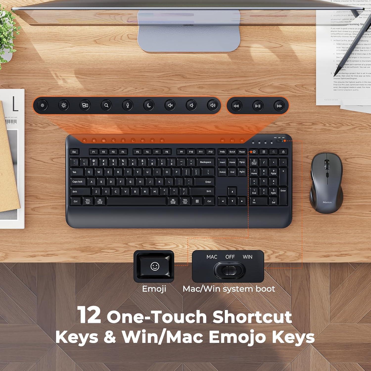 Combo Teclado y Ratón Inalámbrico MeetionMaster C5000, USB-C