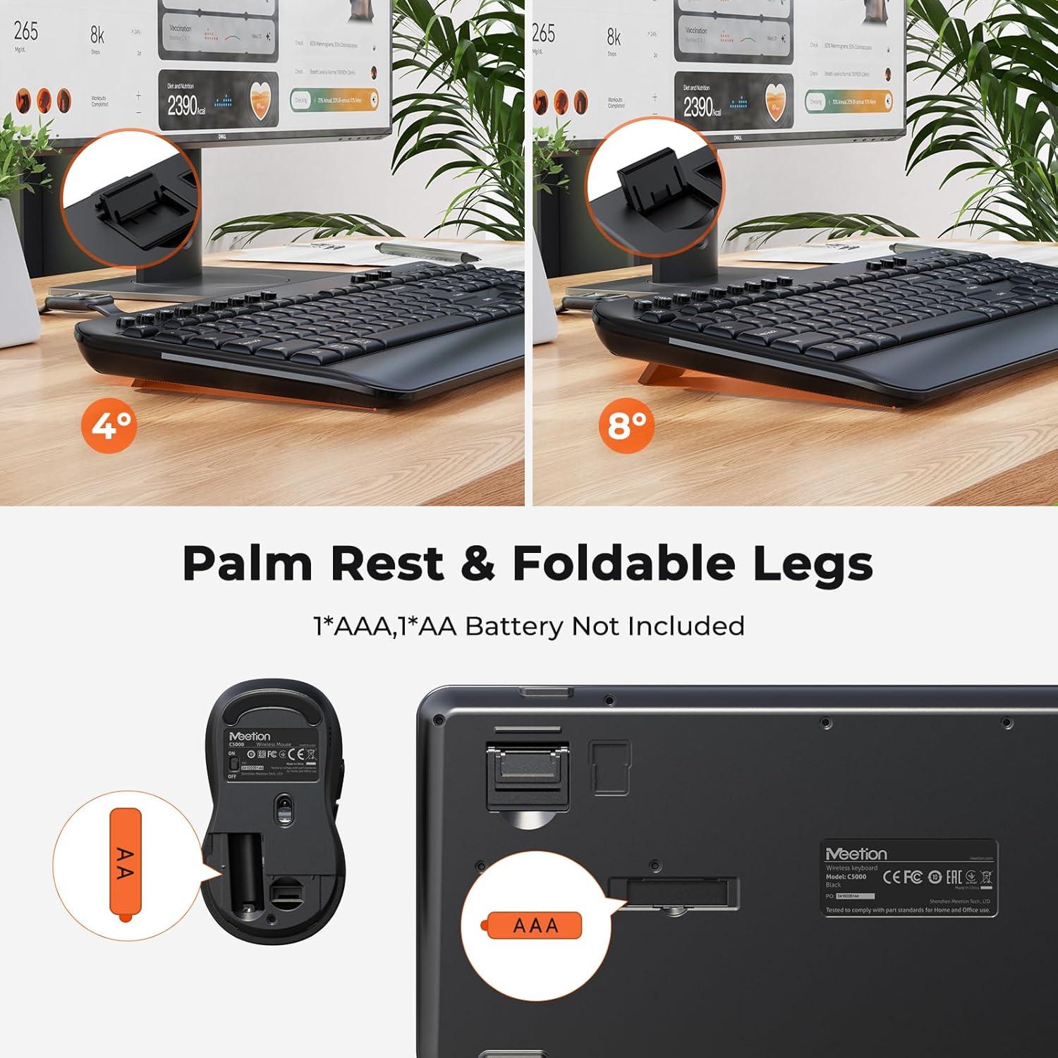 Combo Teclado y Ratón Inalámbrico MeetionMaster C5000, USB-C