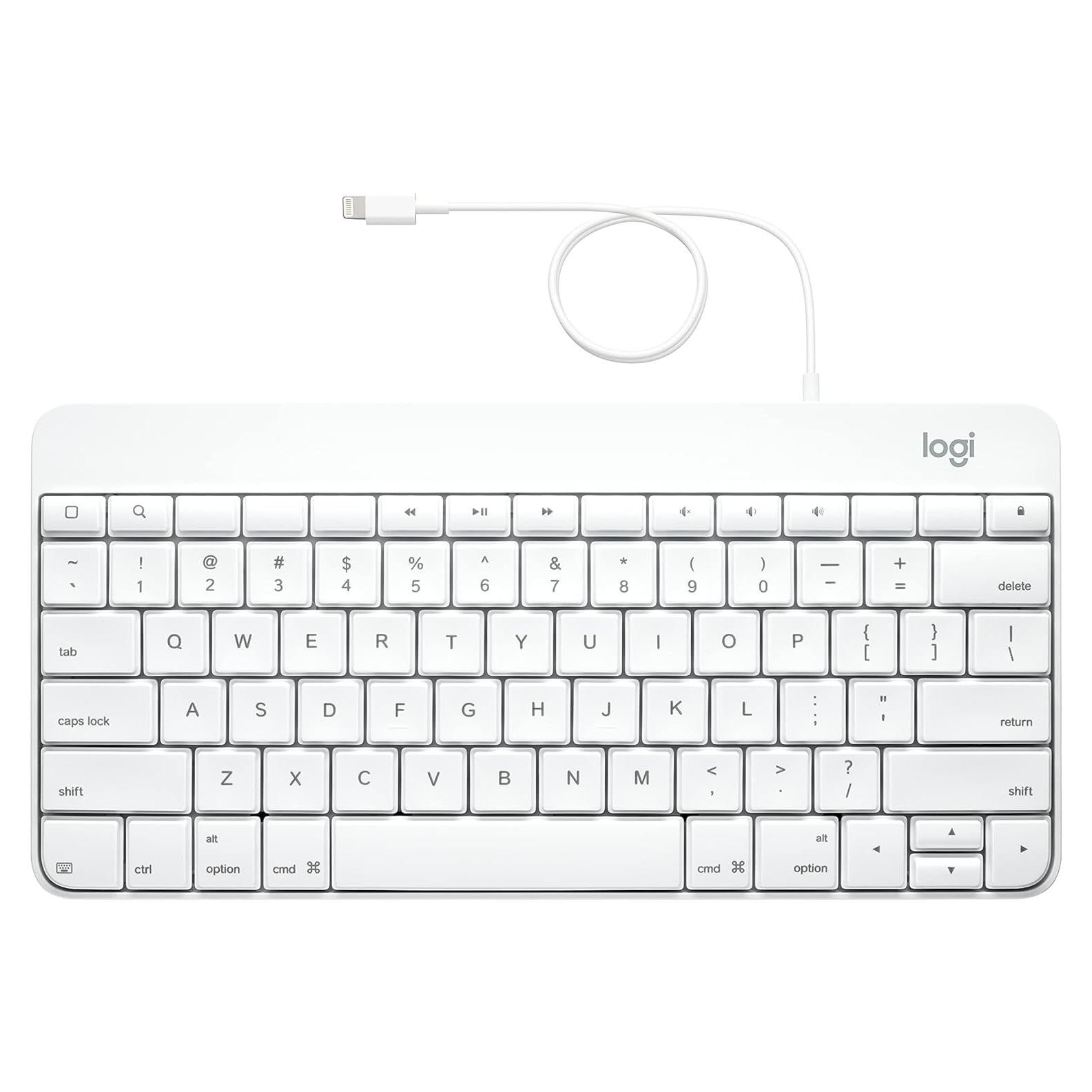 Teclado con Cable Logitech para iPad Lightning - Gris