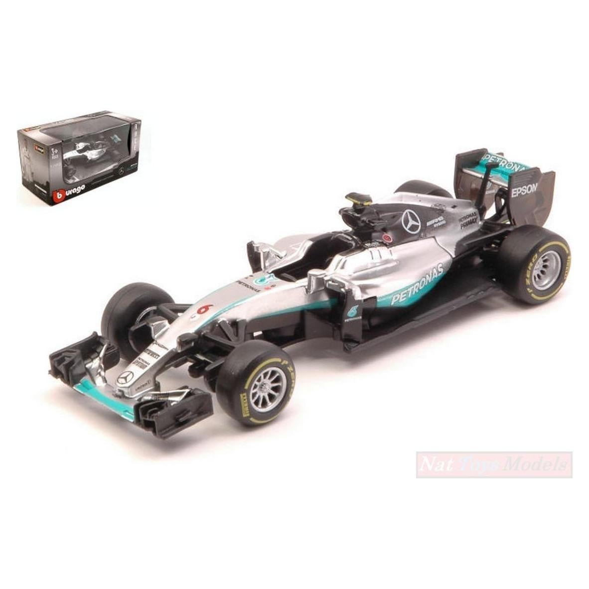 Bburago F1 Mercedes AMG Petronas W07 Híbrido Nico Rosberg 1:43