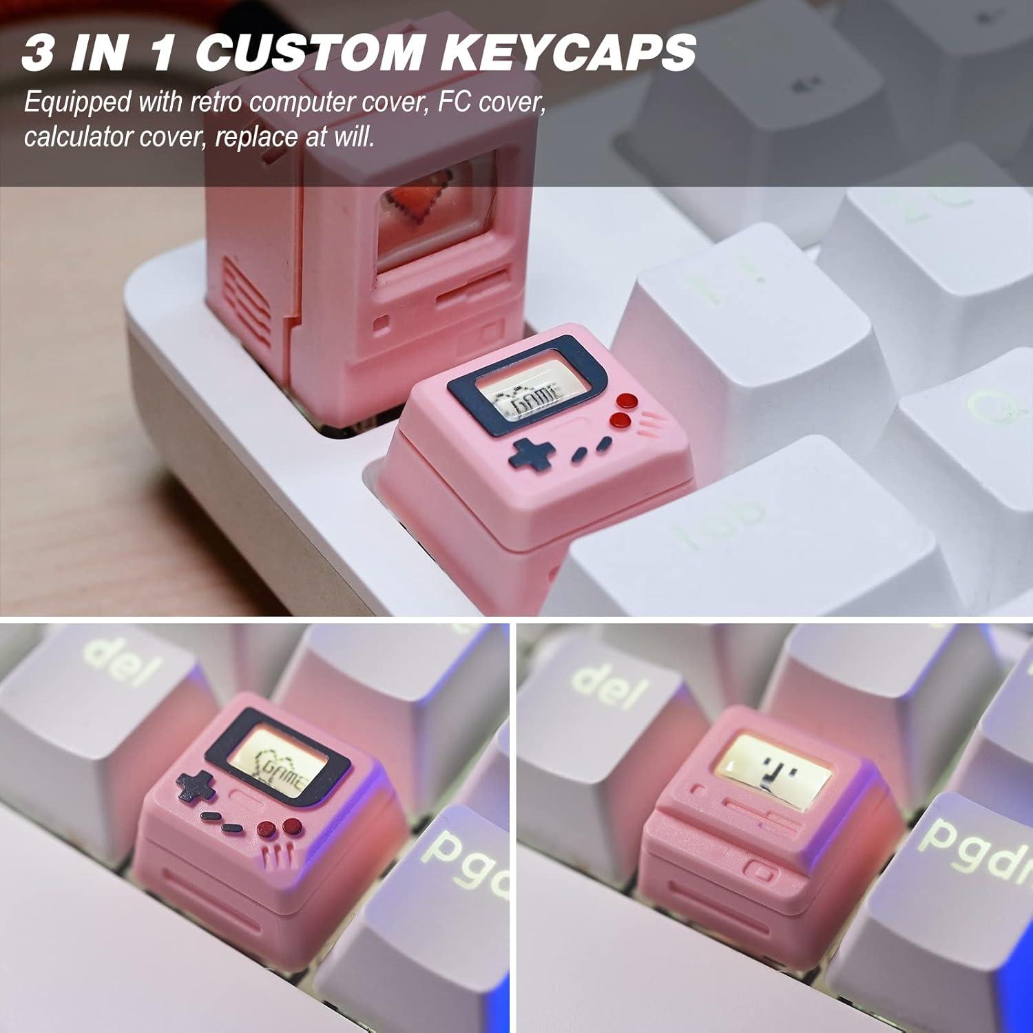 Teclas Personalizadas KXRORS Rosa Retroiluminadas para Teclado Mecánico
