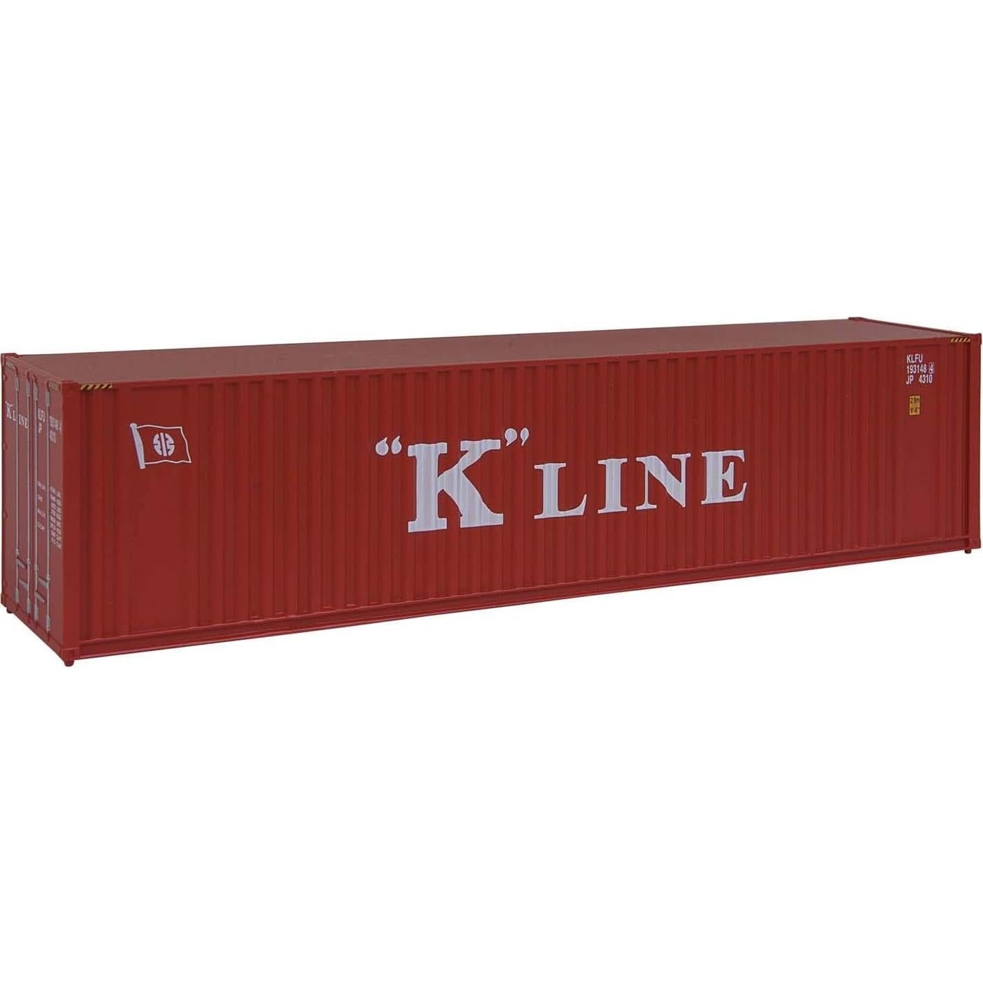 Contenedor Corrugado K-Line 40' Hi Cube 1:87 Detalle