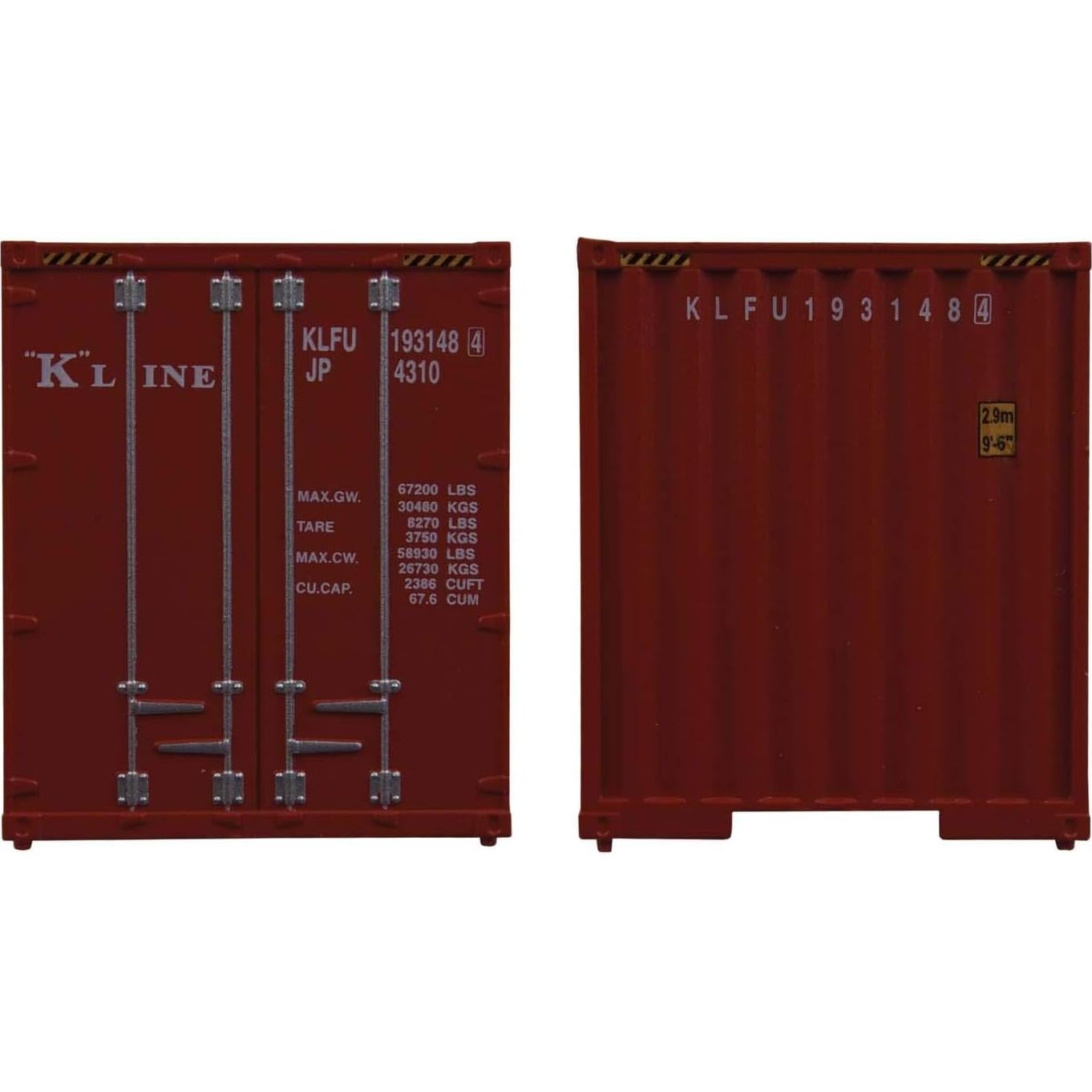 Contenedor Corrugado K-Line 40' Hi Cube 1:87 Detalle