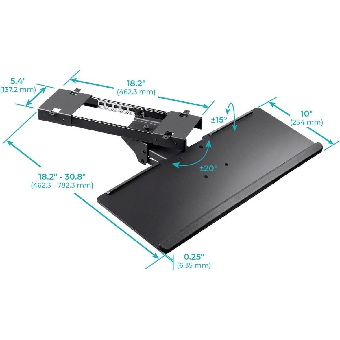 Bandeja de Teclado Ergonómica Ajustable Monoprice 67.06x25.4cm