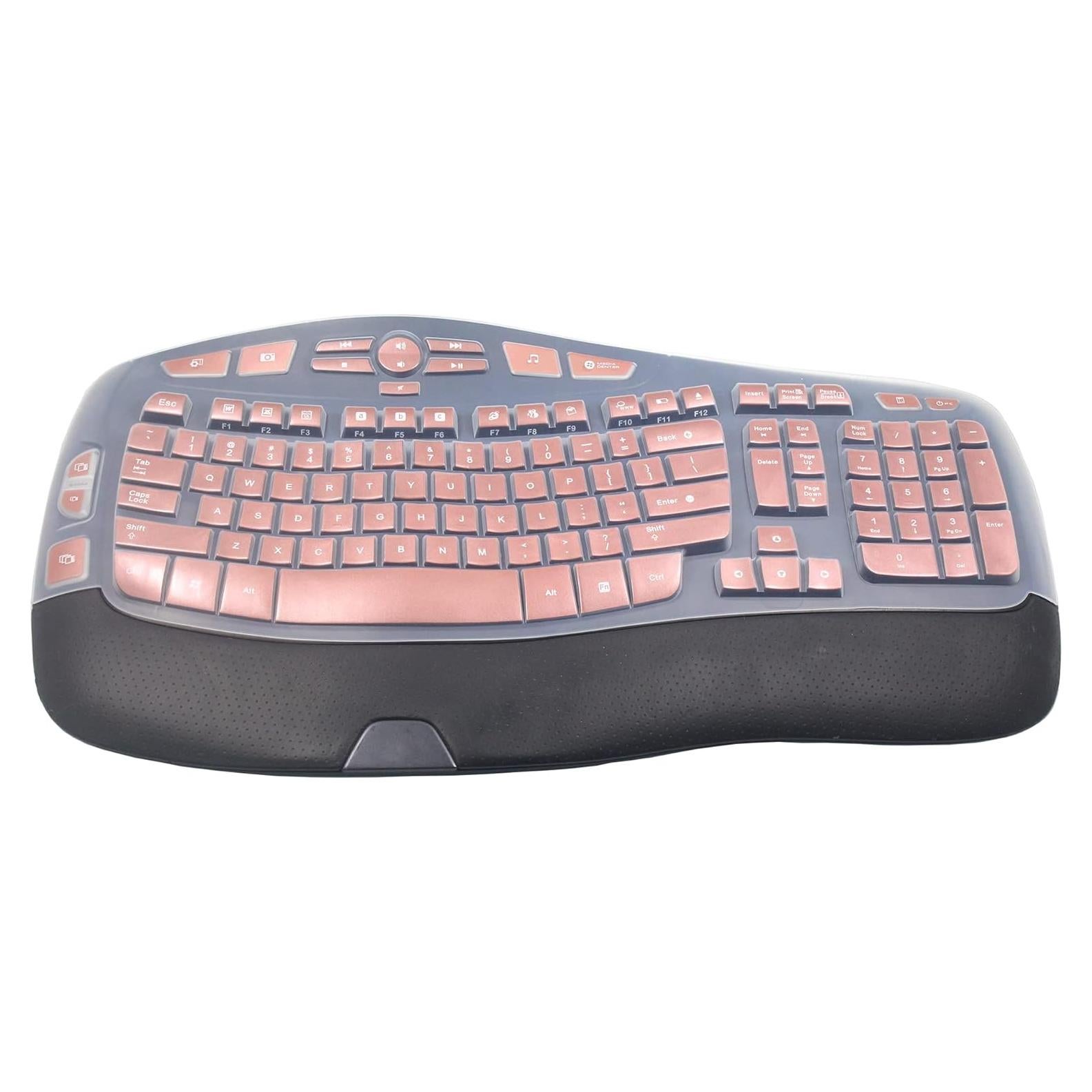 Cubierta de teclado de silicona Logitech K350 MK550 MK570 Oro Rosa