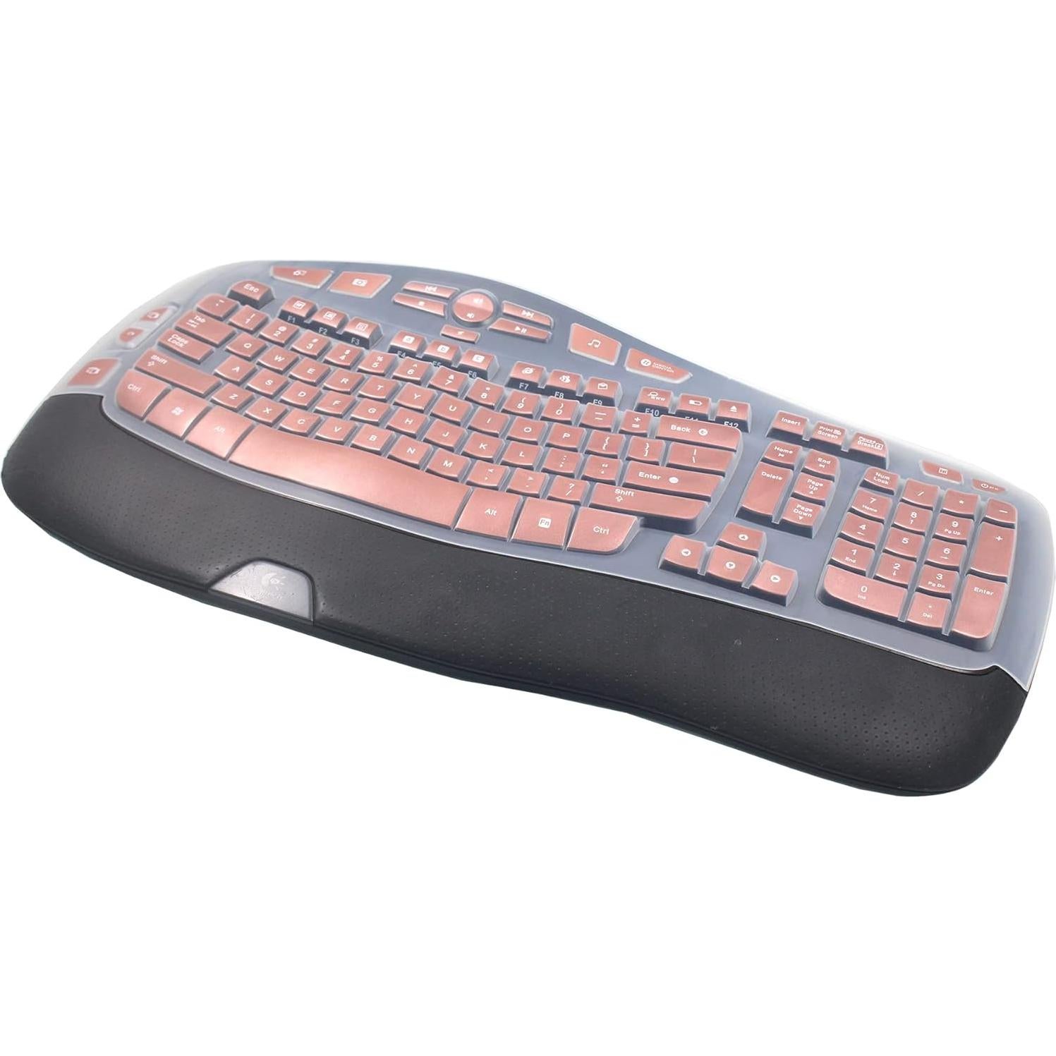 Cubierta de teclado de silicona Logitech K350 MK550 MK570 Oro Rosa
