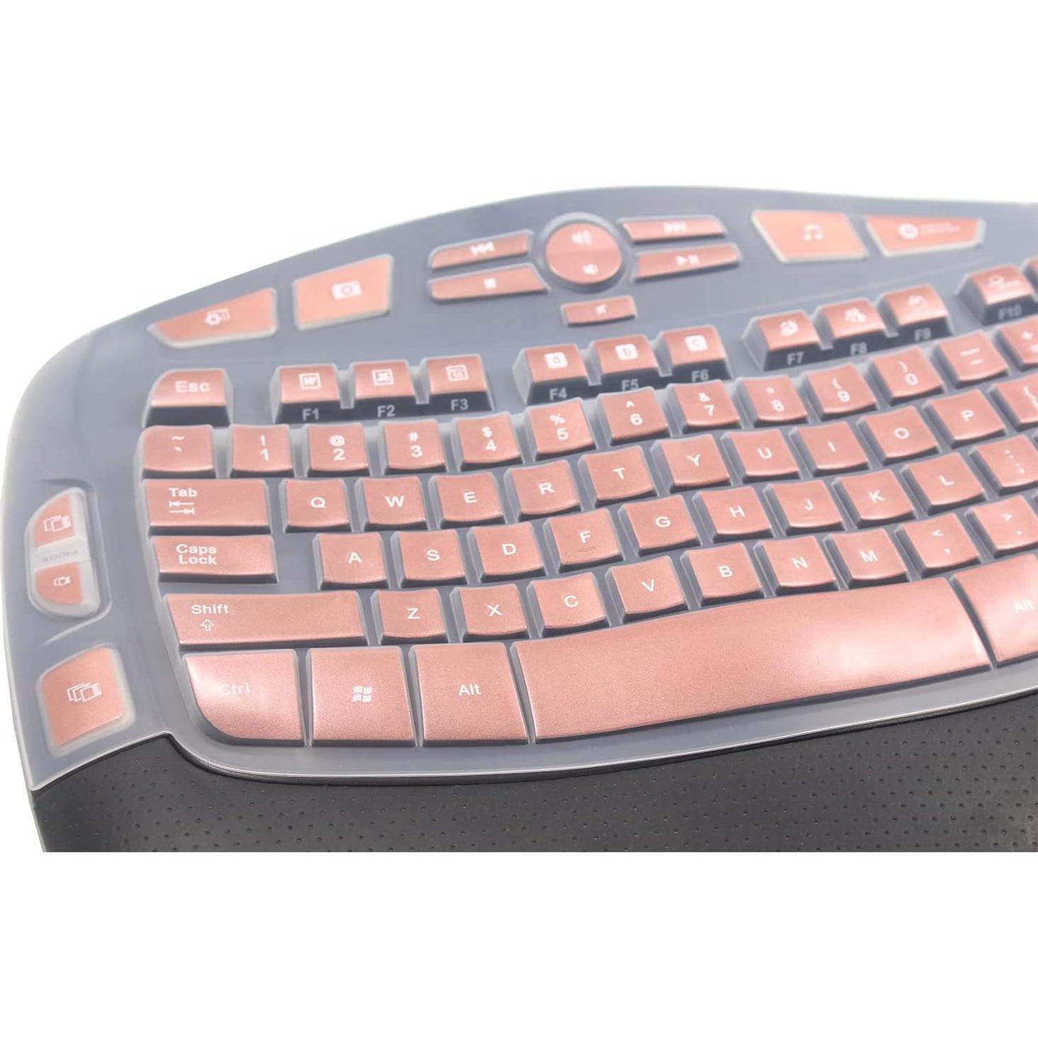 Cubierta de teclado de silicona Logitech K350 MK550 MK570 Oro Rosa