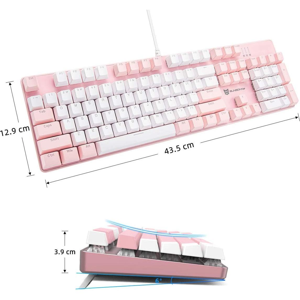 Teclado Mecánico Gaming Merdia JPCH00T321 Interruptor Marrón